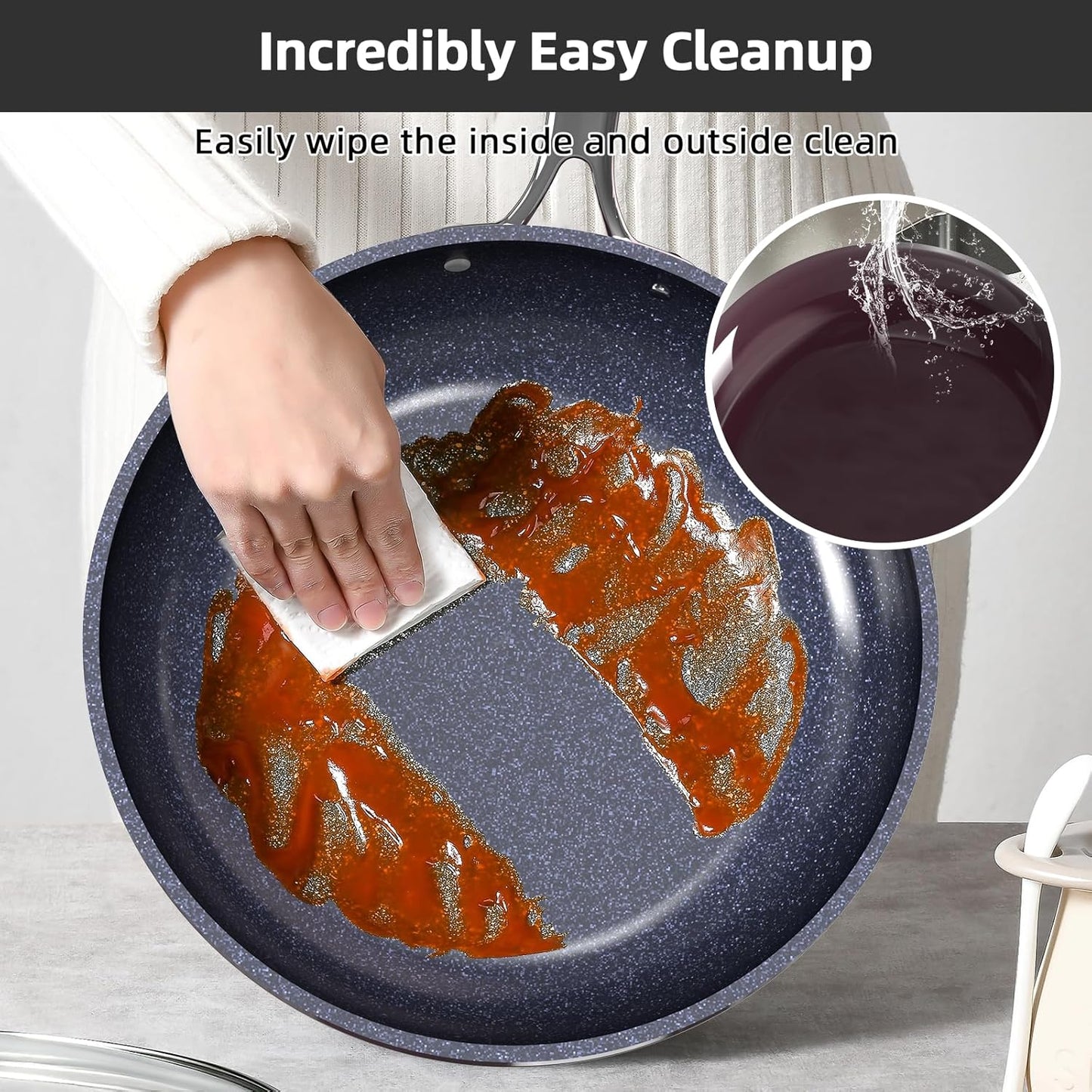 Nuwave Lux 13pc Forged Lightweight Cookware Set PFAS Free, Healthy G10 Duralon Ceramic Coating, Ultra Non-Stick, Stay-Cool Handles, Works on All Cooktops & Induction Ready