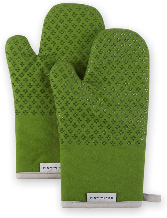 KitchenAid Asteroid Oven Mitt Set, Matcha Green 7"x12.5"