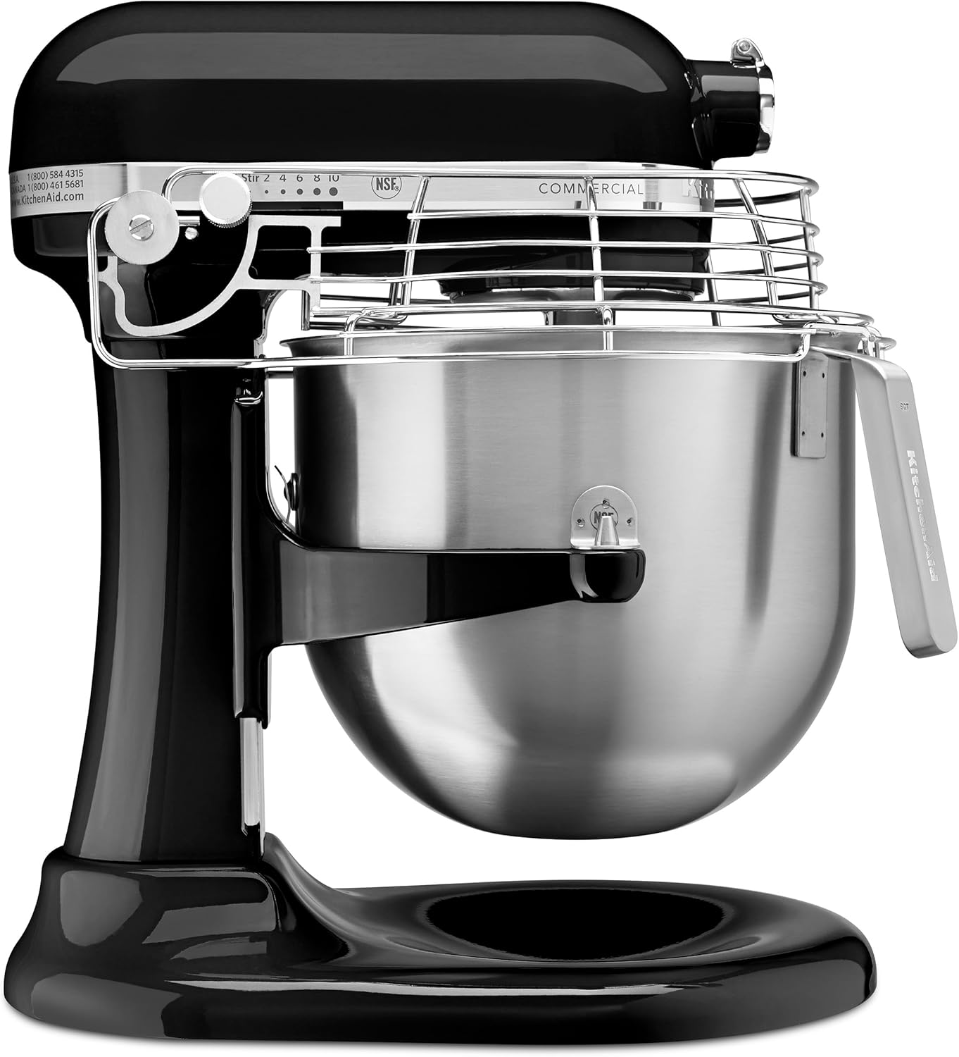 KitchenAid KSMC895OB 8-Quart Commercial Countertop Mixer with Bowl-Guard, 10-Speed, Gear-Driven, Onyx Black