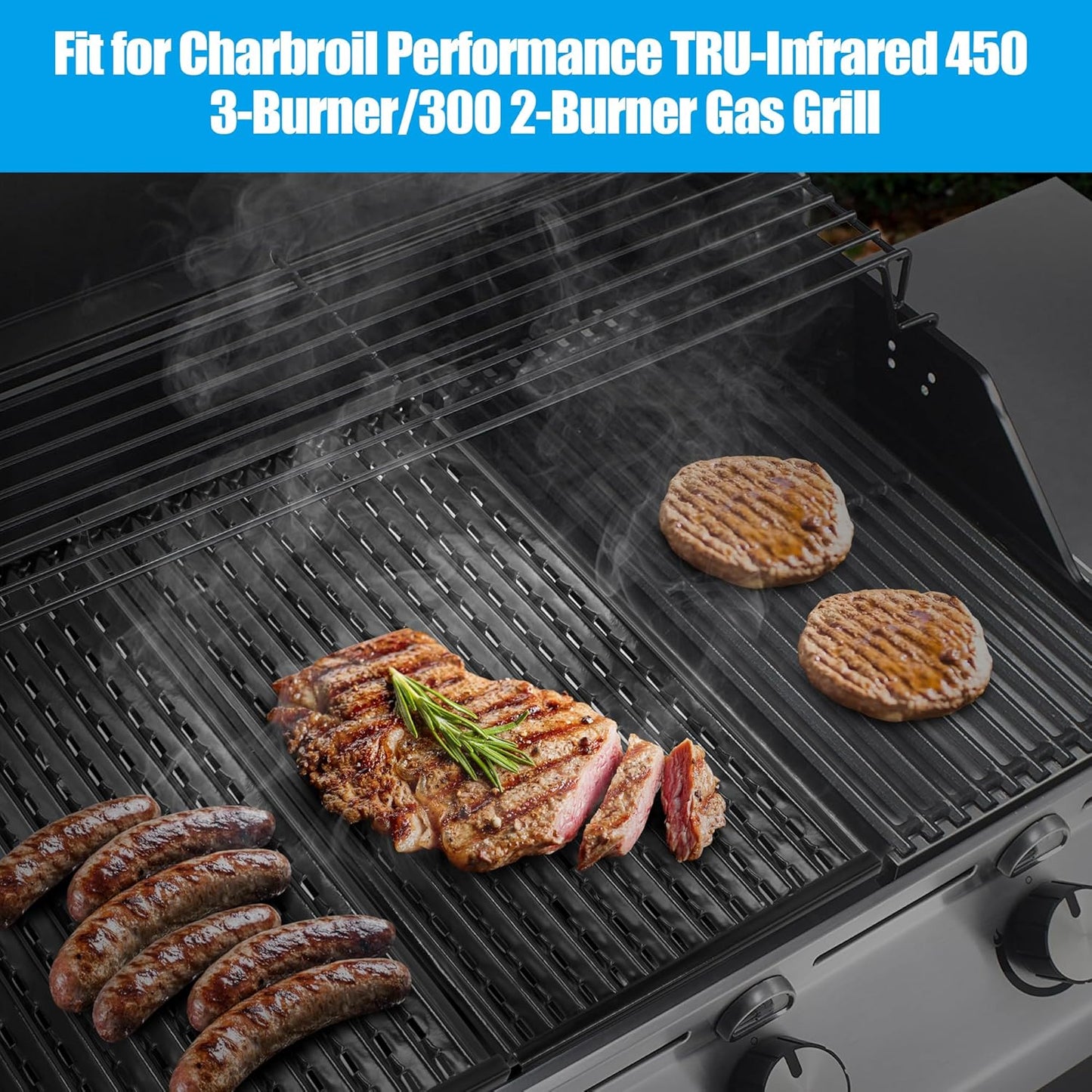 Grill Grates for Charbroil Performance TRU-Infrared 450 3-Burner 463370719 463371719 463371116 463371316,Emitter Plates for CharBroil G460-0500-W1 Replacement Parts, 3 Pack