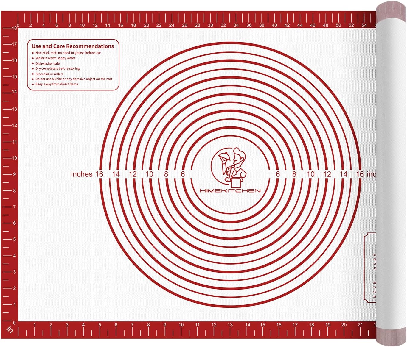 Non Stick Pastry Mat for Rolling Dough Fondant Pie Crust, Macaron Silicone Baking Mat for Mat Extra Large Silicone Mats for Baking Cookie Cakes Pizza Candy Bread