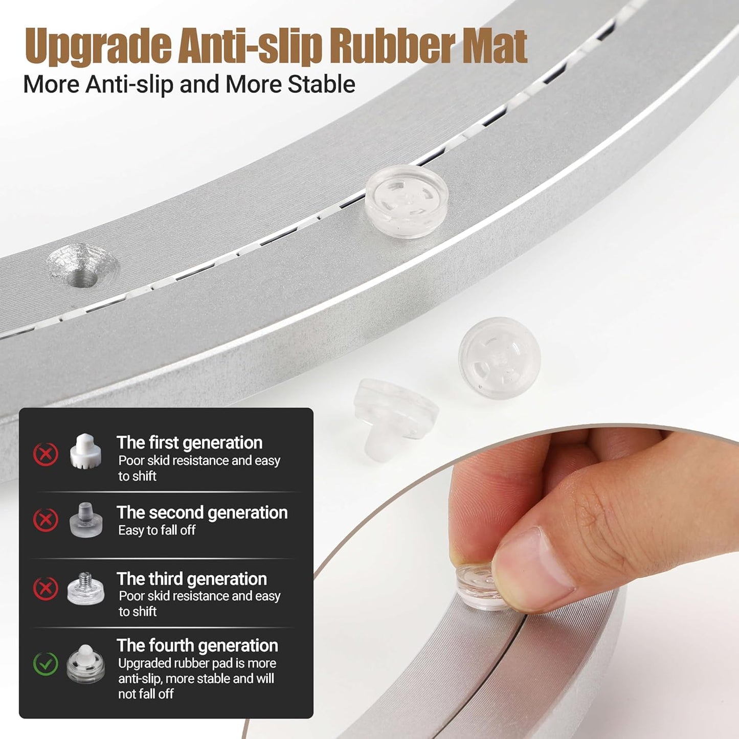 24 Inch Lazy Susan Bearing Heavy-Duty Aluminium Alloy Turntable Bearing, Mute Turntable Ball Bearing, Lazy Susan Hardware for Dining and DIY Dotating Furniture (Capacity up to 880lb)