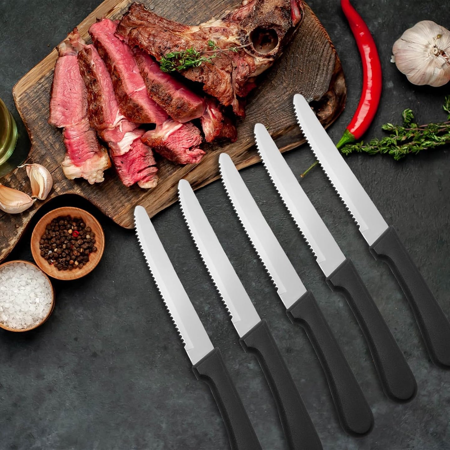 36 PCS Steak Knife Set - Stainless Steel Steak Knifes 8.7 Inch with Dishwasher Safe Steak Knoves,Metal Steak Knife,Dinner Knife Silverware for Home,Kitchen or Restaurant