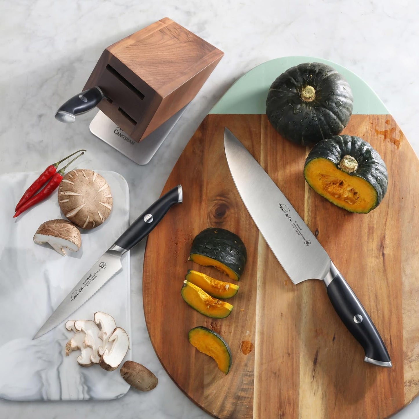 Cangshan Thomas Keller Signature Collection 4-Piece Knife Block Set, Black