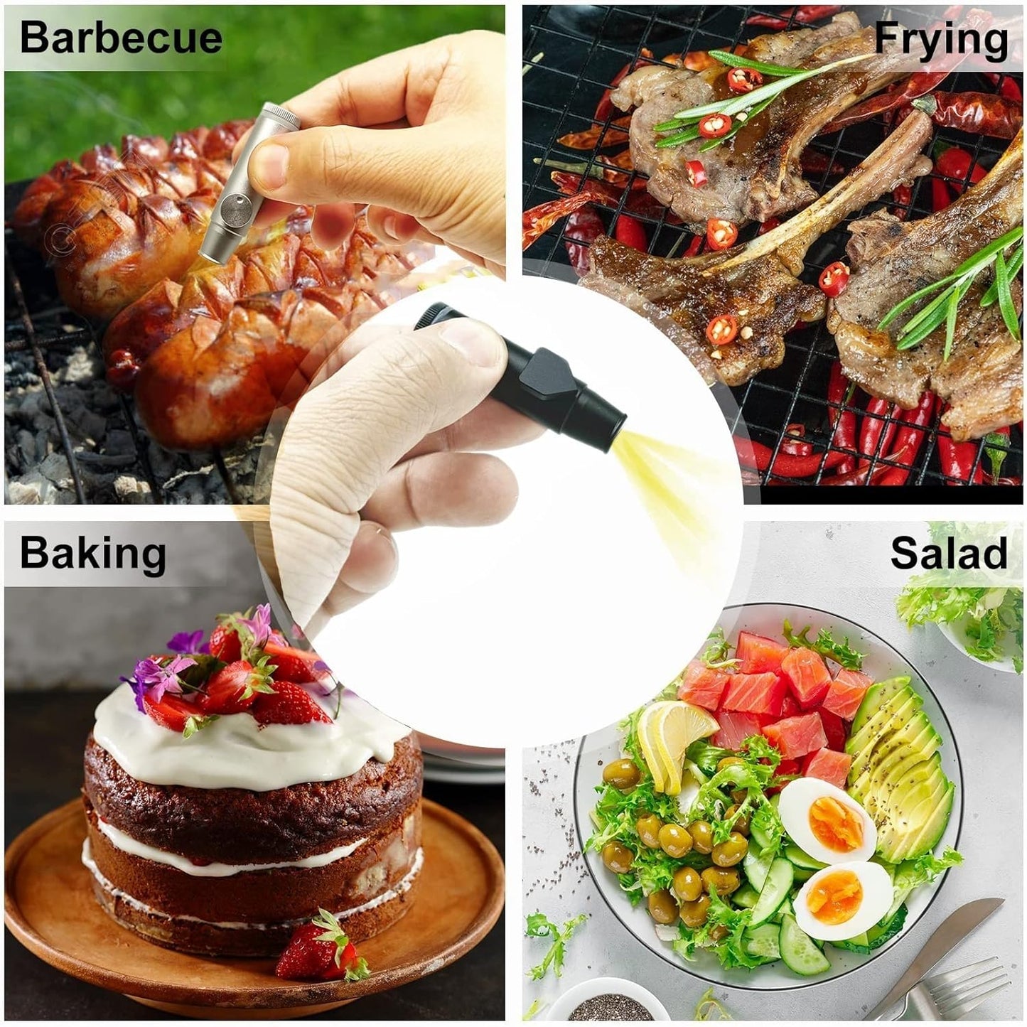 OMO Metal Ieak-proof Bottle (2nd Generation Upgrade Version) (Black）Portable Pepper Shaker (3 pack)