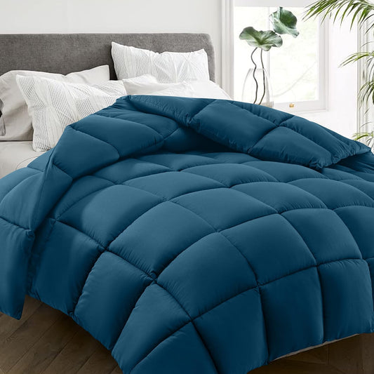 HYLEORY All Season Twin Size Bed Comforter - Cooling Down Alternative Quilted Duvet Insert with Corner Tabs - Winter Warm - Machine Washable - Teal