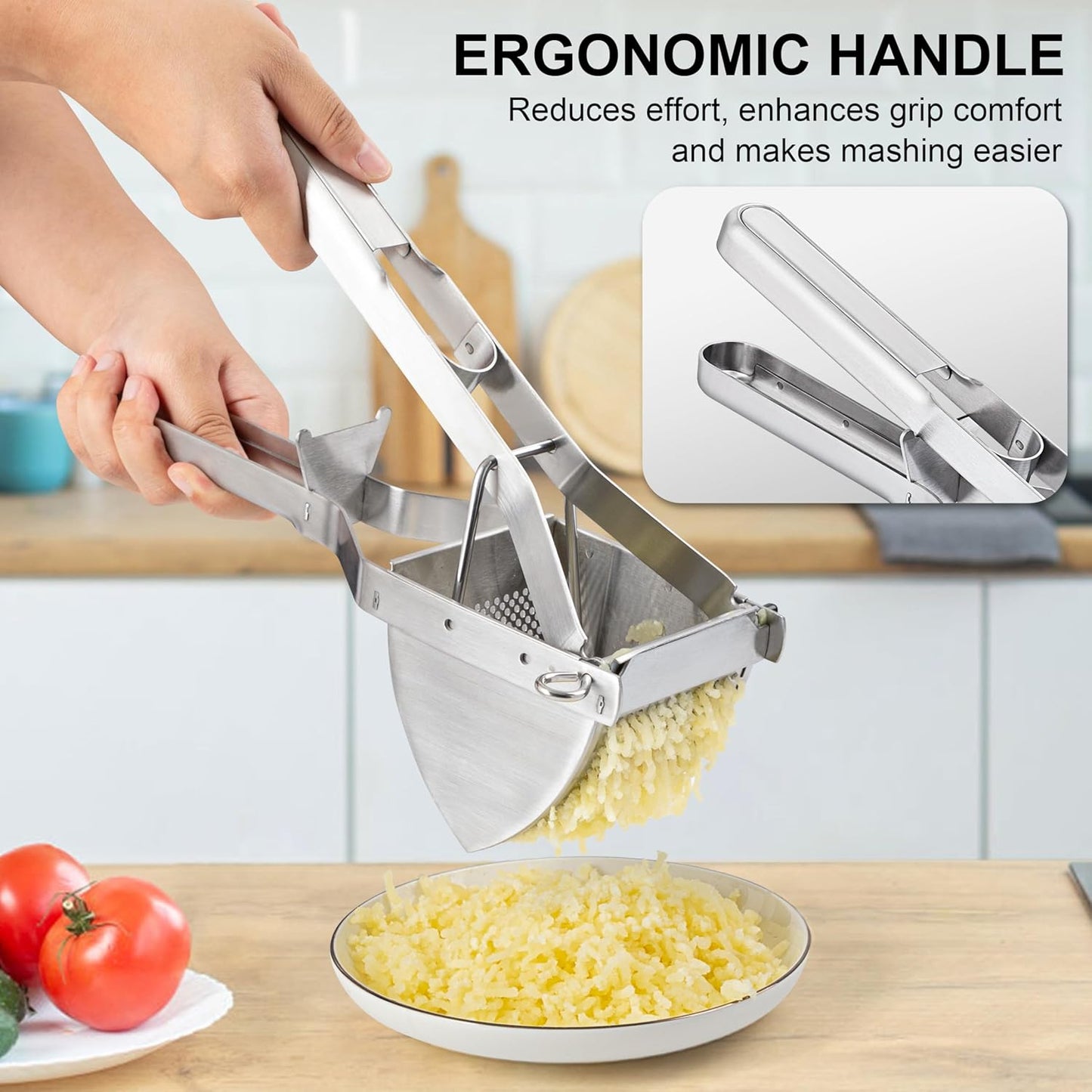 MyLifeUNIT Potato Ricer, Heavy Duty Commercial Potato Ricer and Masher