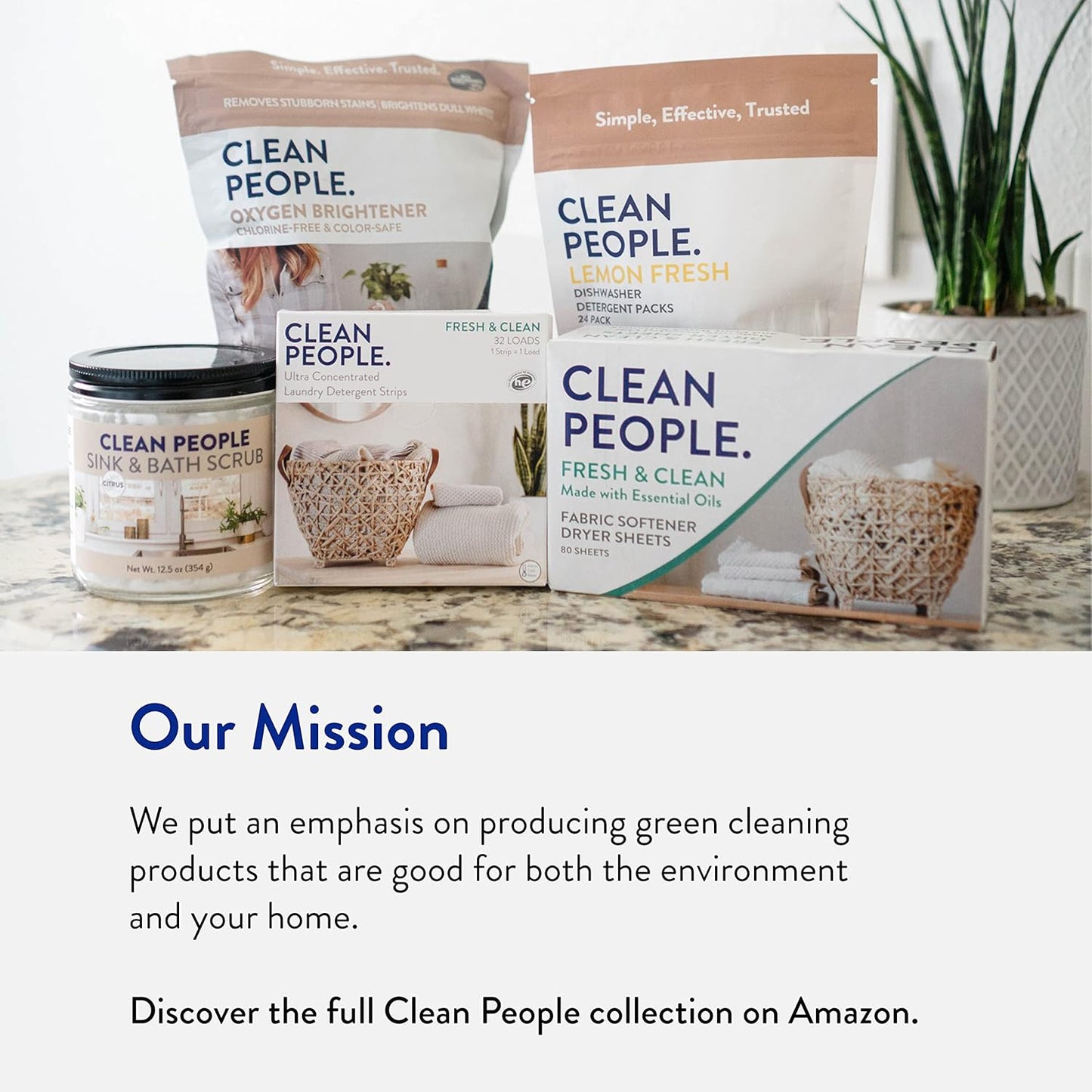 The Clean People Dishwasher Pods - Cuts Grease & Rinses Sparkling Clean - Residue-Free - Phosphate Free Dishwashing Pods (60 Count, Lemon Verbena)