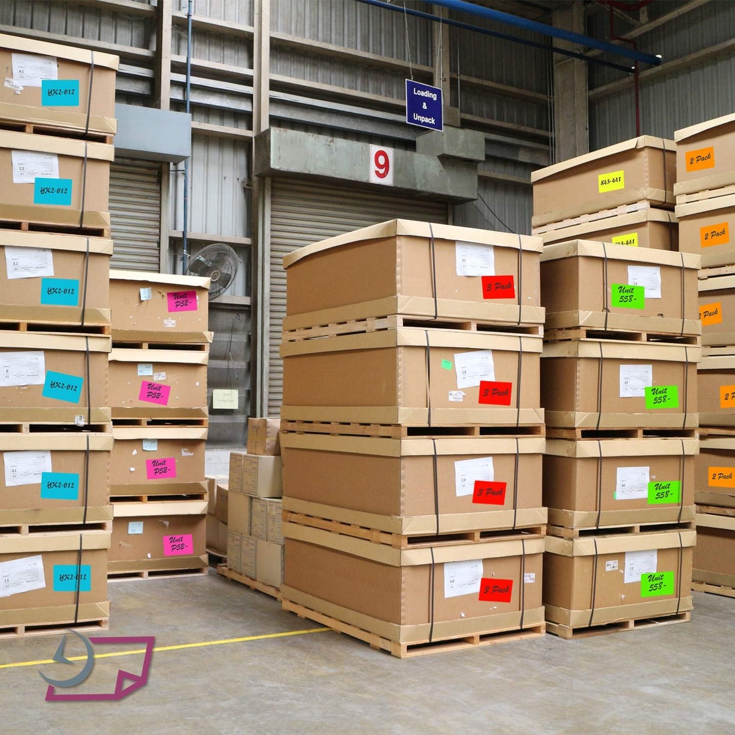 NextDayLabels 500 Rectangle Stickers (3" x 5") - Color Coding Labels Roll - Moving Labels for Boxes, Colored Inventory Stickers for Packing, Organizing, and Storage (Salmon)