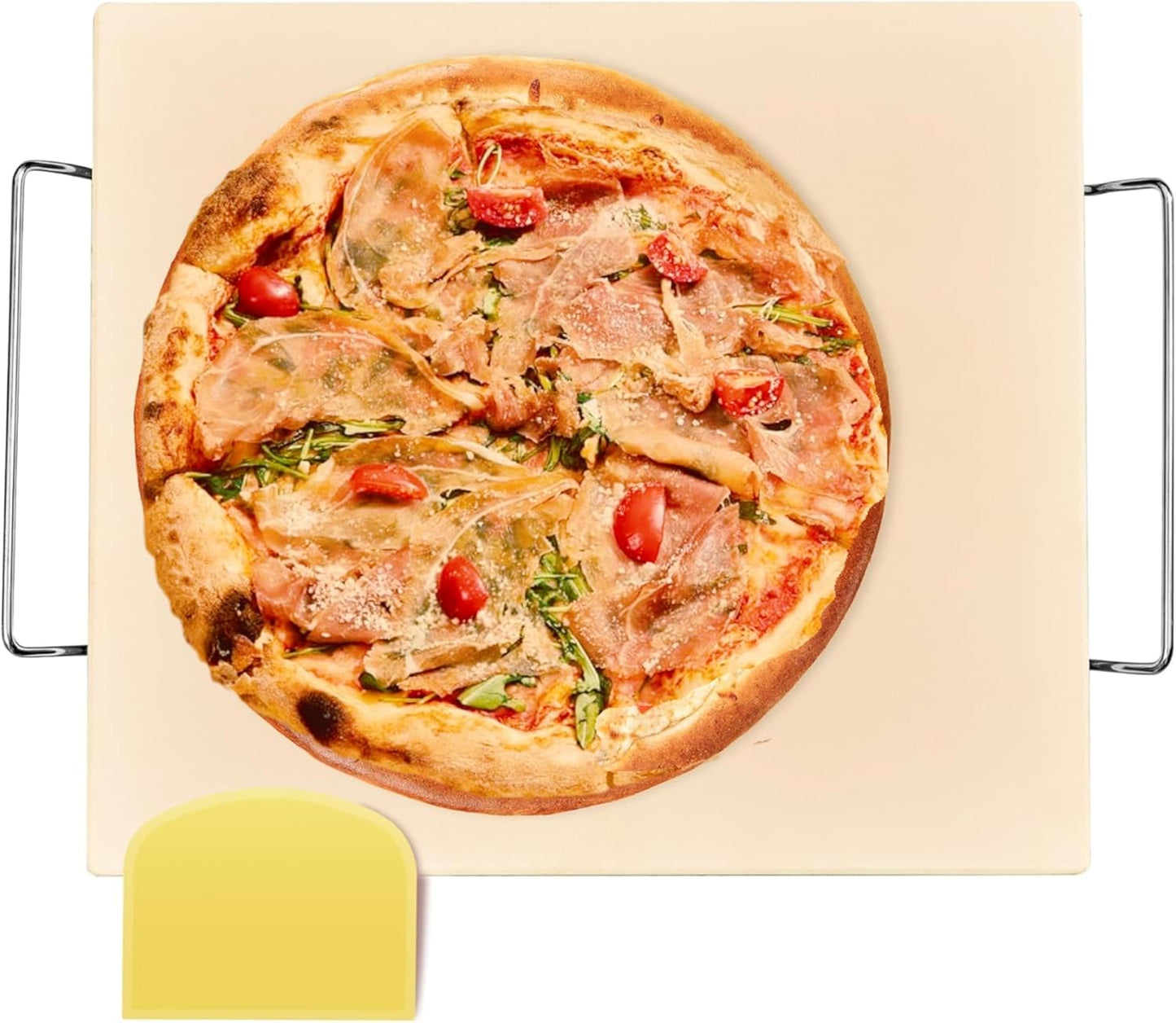 18 Inch Pizza Stone, 16x18 inch Stone for oven and grill - Durable Ceramic Pizza Stone, Heat Resistant up to 1,472°F, Perfect for Homemade Pizza, Bread and More