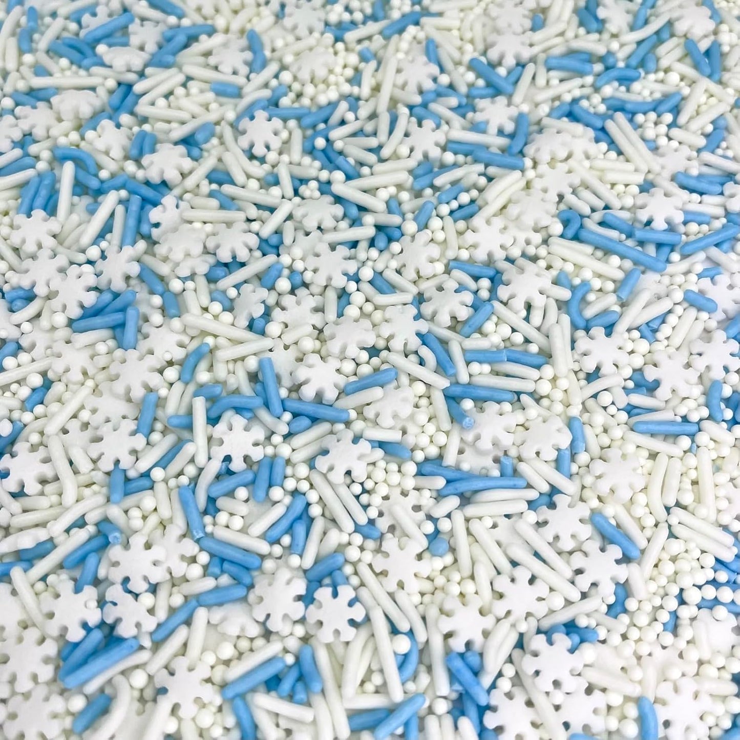 Manvscakes, Natural Sprinkles, No Artificial Dyes, Snowflake Edible Sprinkles, Holiday Cake Decorations, Dessert, Cookies, 3 ounces, Christmas Sprinkles, Winter Baking, Gluten Free, Blue Sprinkle