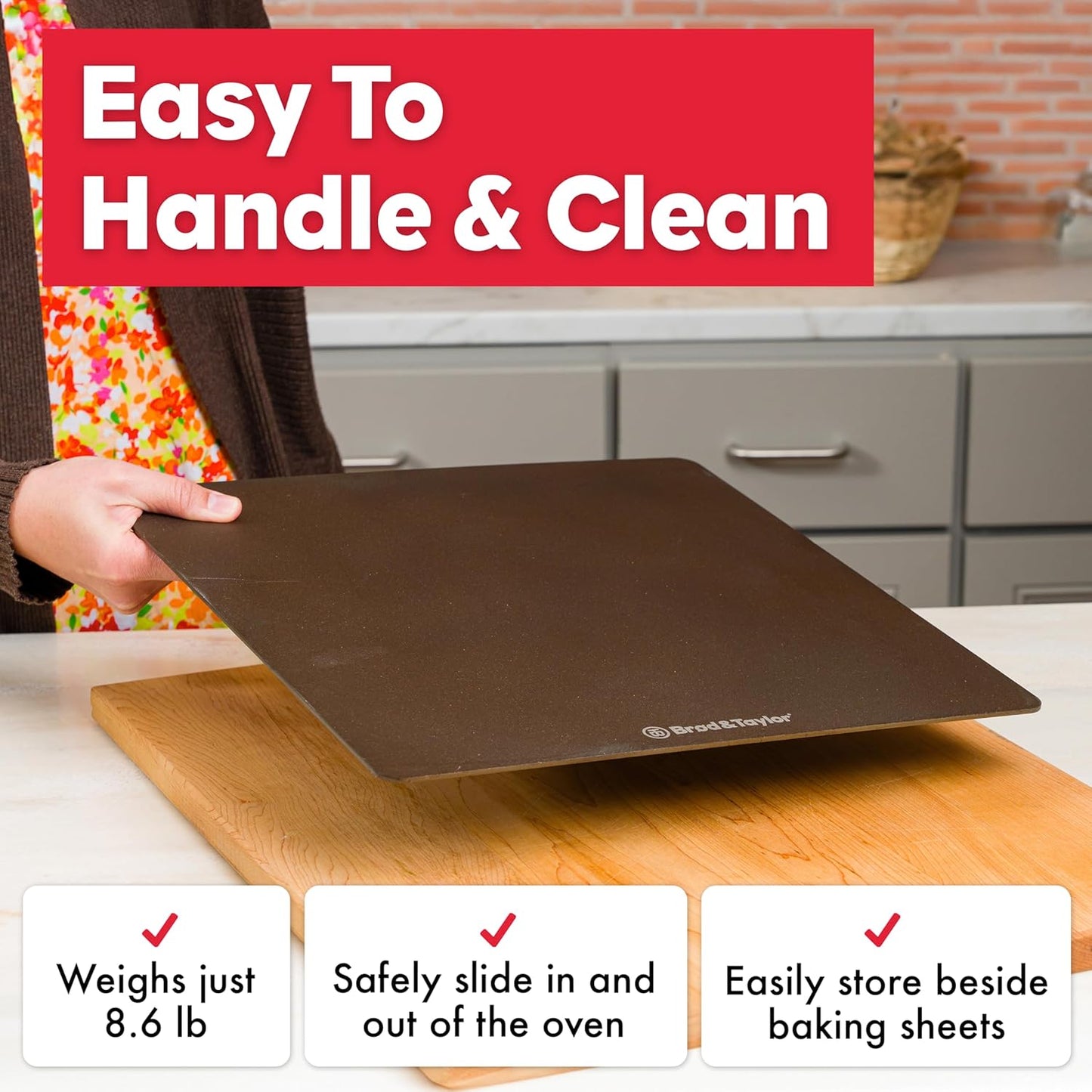 Brod & Taylor Bread Steel Max for Baking Bread & Cooking Pizza (14" x 14" x 0.15")