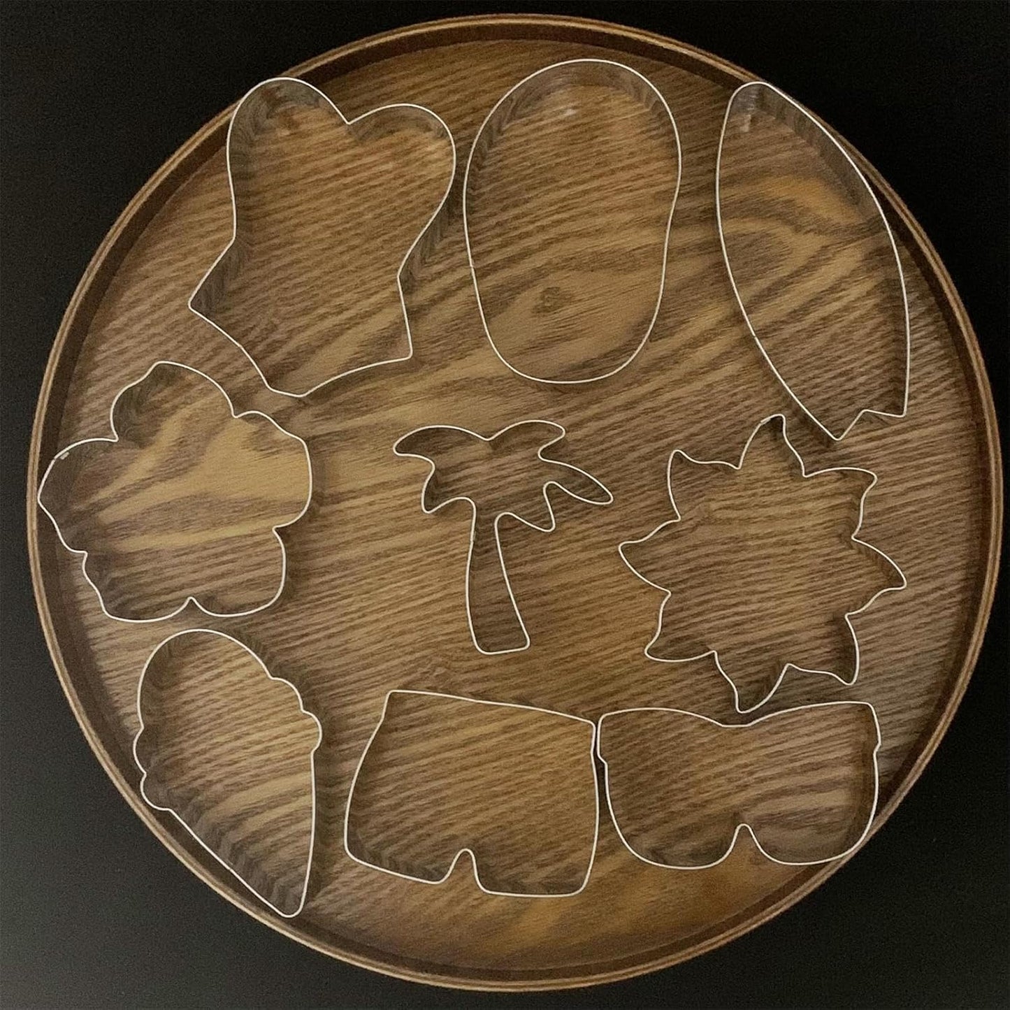 Beach Cookie Cutter Set-9 Piece-Flip Flop, Sunglasses, Sun, Ice Cream, Palm Tree, Bathing Suit, Tropical Flower, Surfboard-Diswasher Safe-Summer Cookie Cutters Shapes for baking