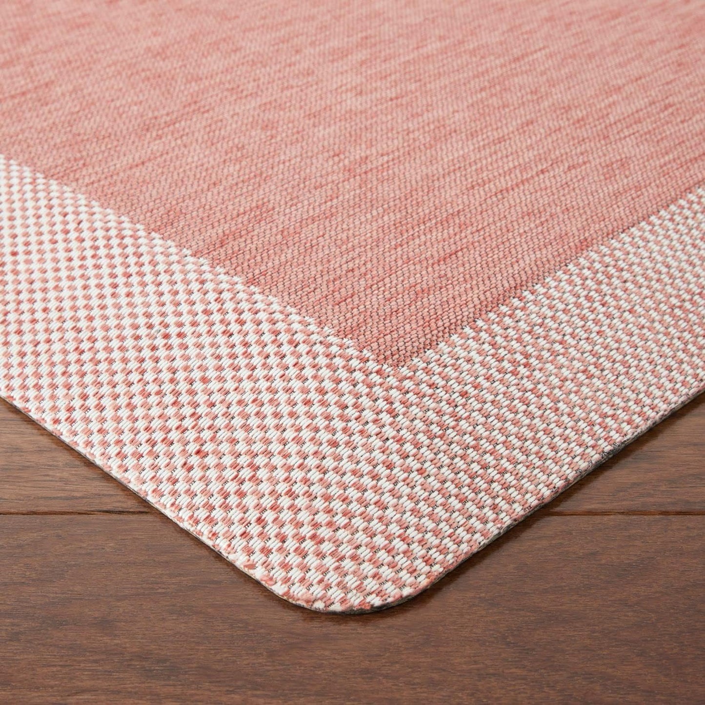 Martha Stewart Mira Modern Heathered Anti-Fatigue Air-Infused Kitchen Mat, Spice Red, 19.6"x39"