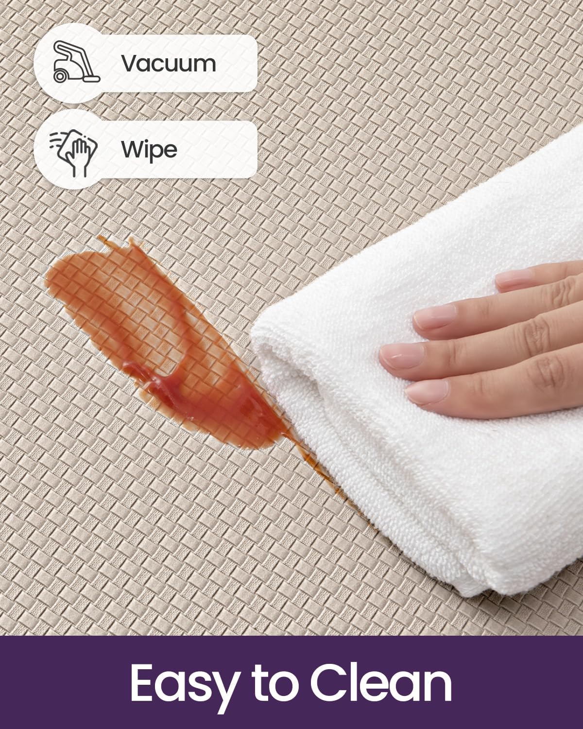 DEXI Kitchen Floor Mats Cushioned Anti Fatigue, 23x94, Large Long Standing Runner Rug Waterproof, Comfort Memory Foam Padded for Front Sink Laundry, Beige