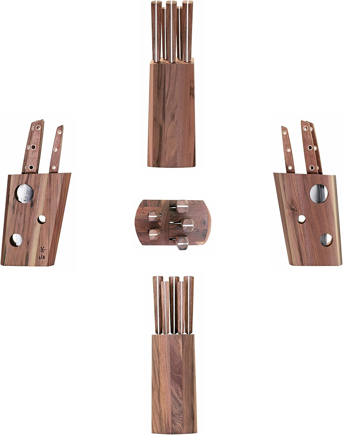 Cangshan W Series 6 Piece German Steel Knife Block Set, Walnut