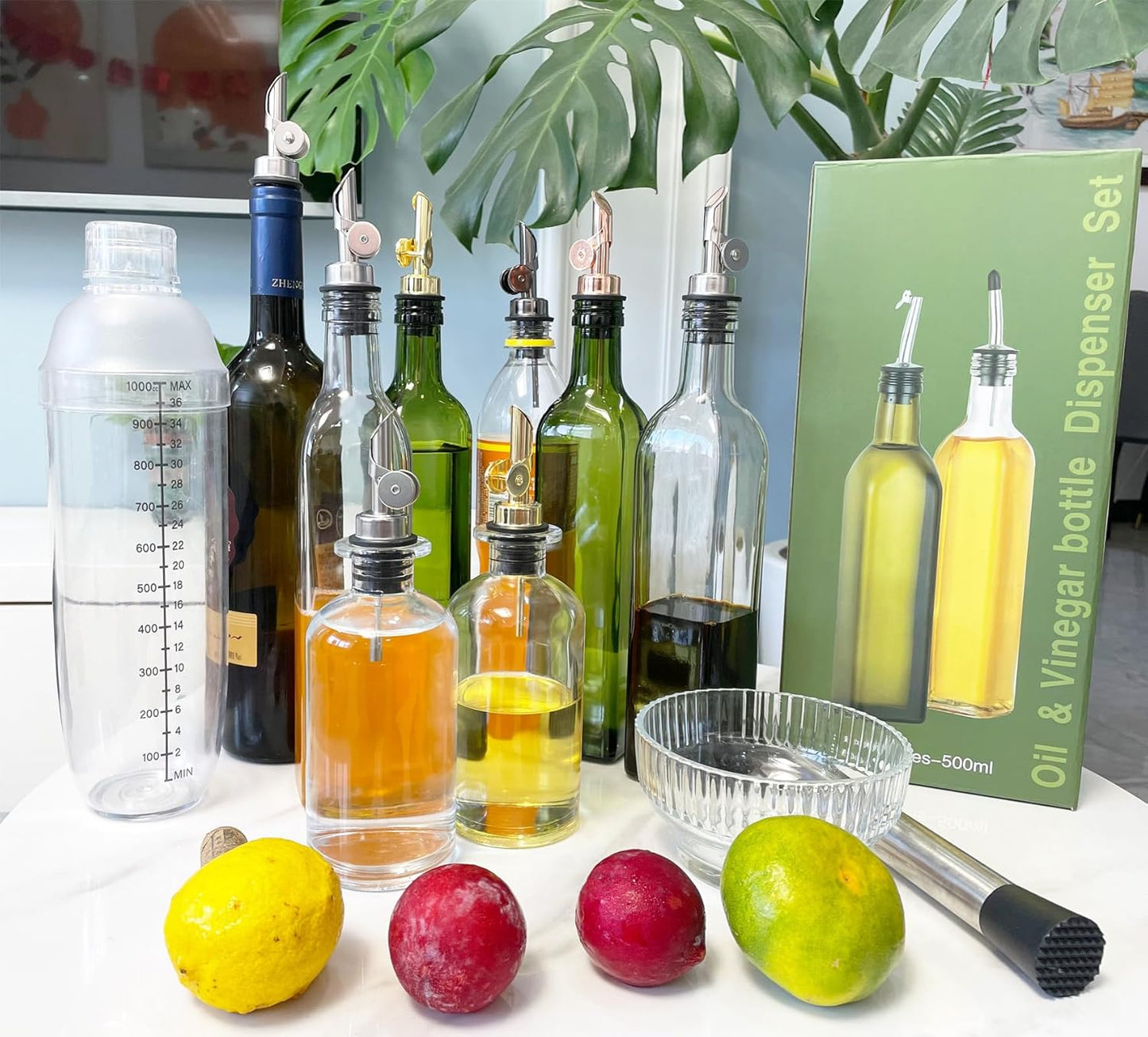 Pafusen 12 Pack Weighted Liquor Pour Spout, Auto Flip Olive Oil Dispenser Spout, Pour Spout for Liquor Bottles, Olive Oil Spout, Bottle Pourers for Alcohol Wine Syrup Home Bar Accessories Gold