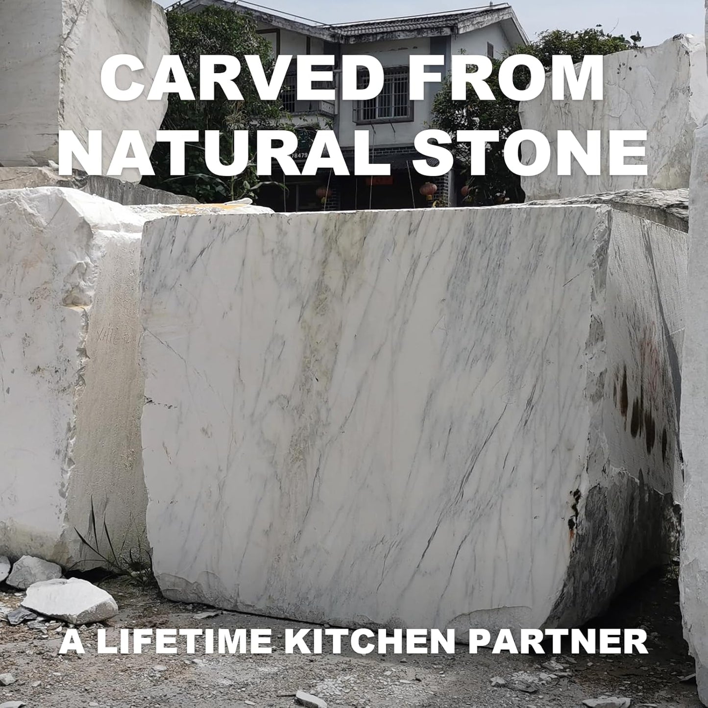 Koville Marble Mortar and Pestle Set, 8" Extra Large Grinder Bowl for Guacamole, Salsa, Pill Crusher, Spice, Herb, Garlic, Nut, Heavy Duty Grinder for Kitchen(Namib Fantasy)