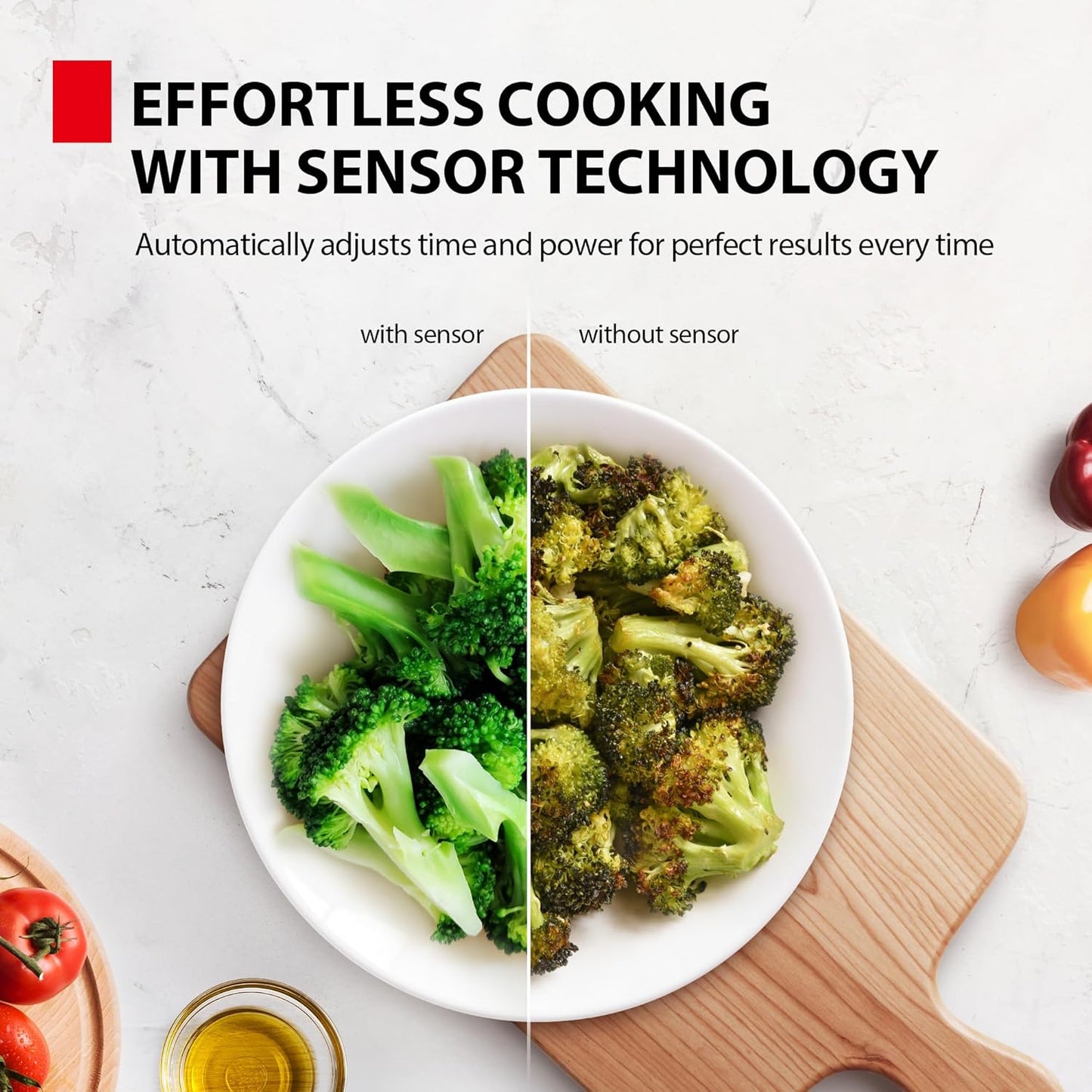 TOSHIBA ML4-EM22PAIT(SS) Countertop Microwave Oven with Sensor Cook, 6 Auto Menus, Origin Inverter, Child Lock, 2.2 Cu Ft for Large Family, 16.5 Inch Removable Turntable, 1200W, Stainless Steel