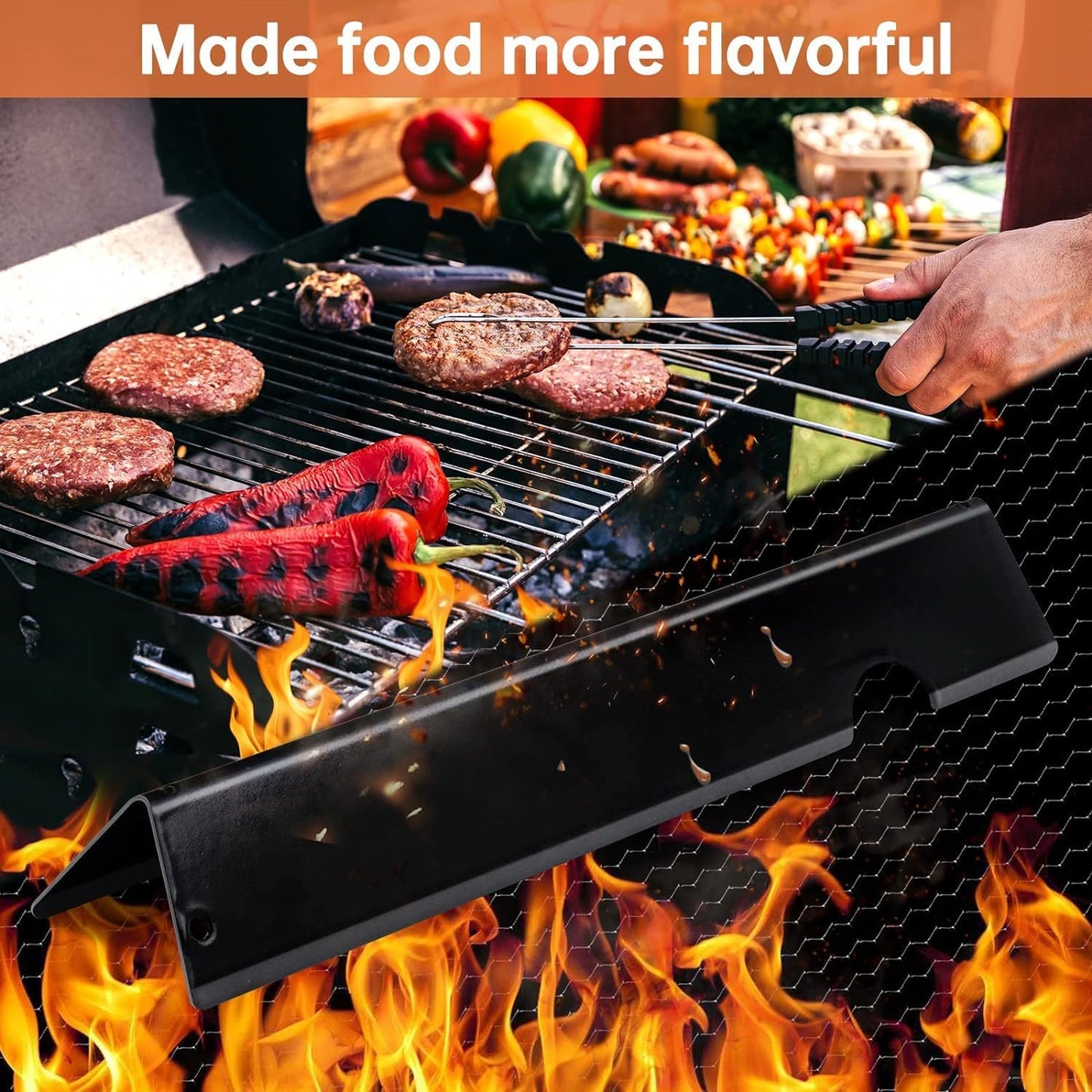 Porcelain-Enameled Grill Flavorizer Bar BBQ Gas Grill Replacement Parts for Weber Genesis II 300 Series E-310 E-315 E-330 E-335 S-310 S-335