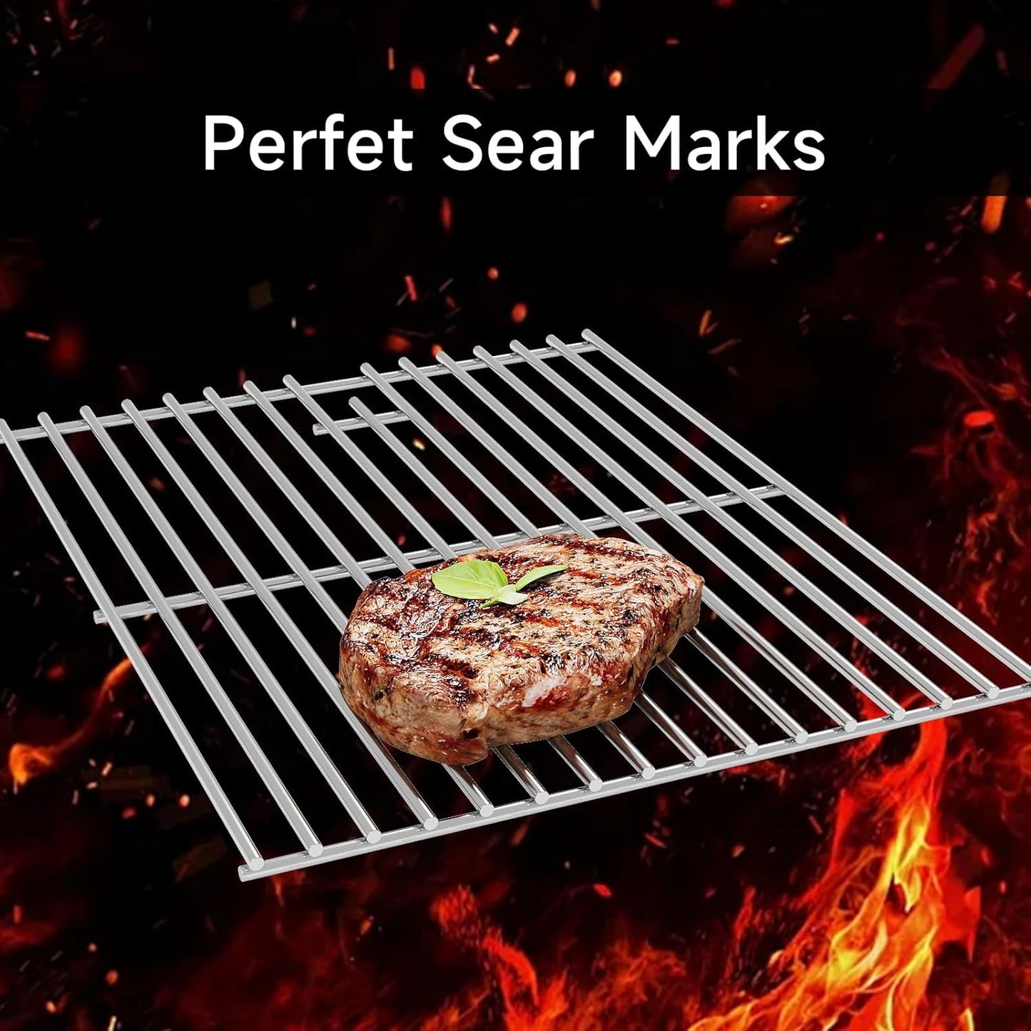 17 Inch Grill Grates Replacement for Nexgrill 720-0830H, 720-0830D, 720-0783E, 720-0783C, Cooking Grate Replacement Parts for Nexgrill 4&5-Burner Gas Grill, Stainless Steel BBQ Grids