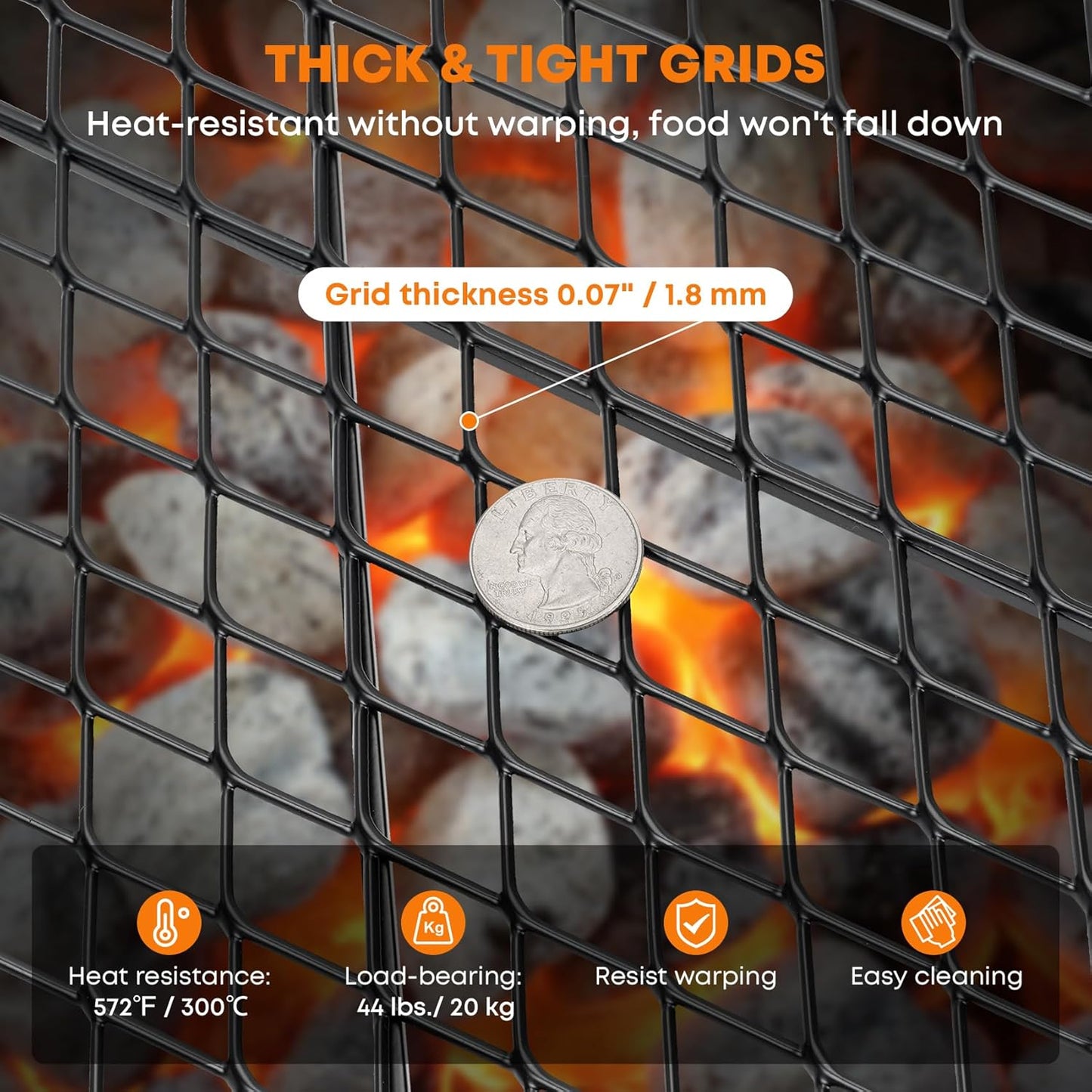 Stanbroil X-Marks Fire Pit Cooking Grill Grates, Foldable Round Cooking Grate with Handles, 36 Inch Portable Outdoor Campfire BBQ Grill, Black