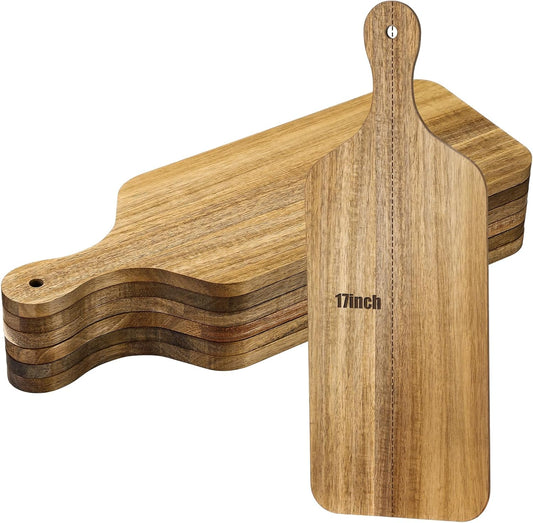 Lounsweer 6 Pcs Thicken Cutting Board Bulk Wood Board for Chopping Serving Charcuterie Material for Laser Engraving Mother' Day Wedding Housewarming Gift