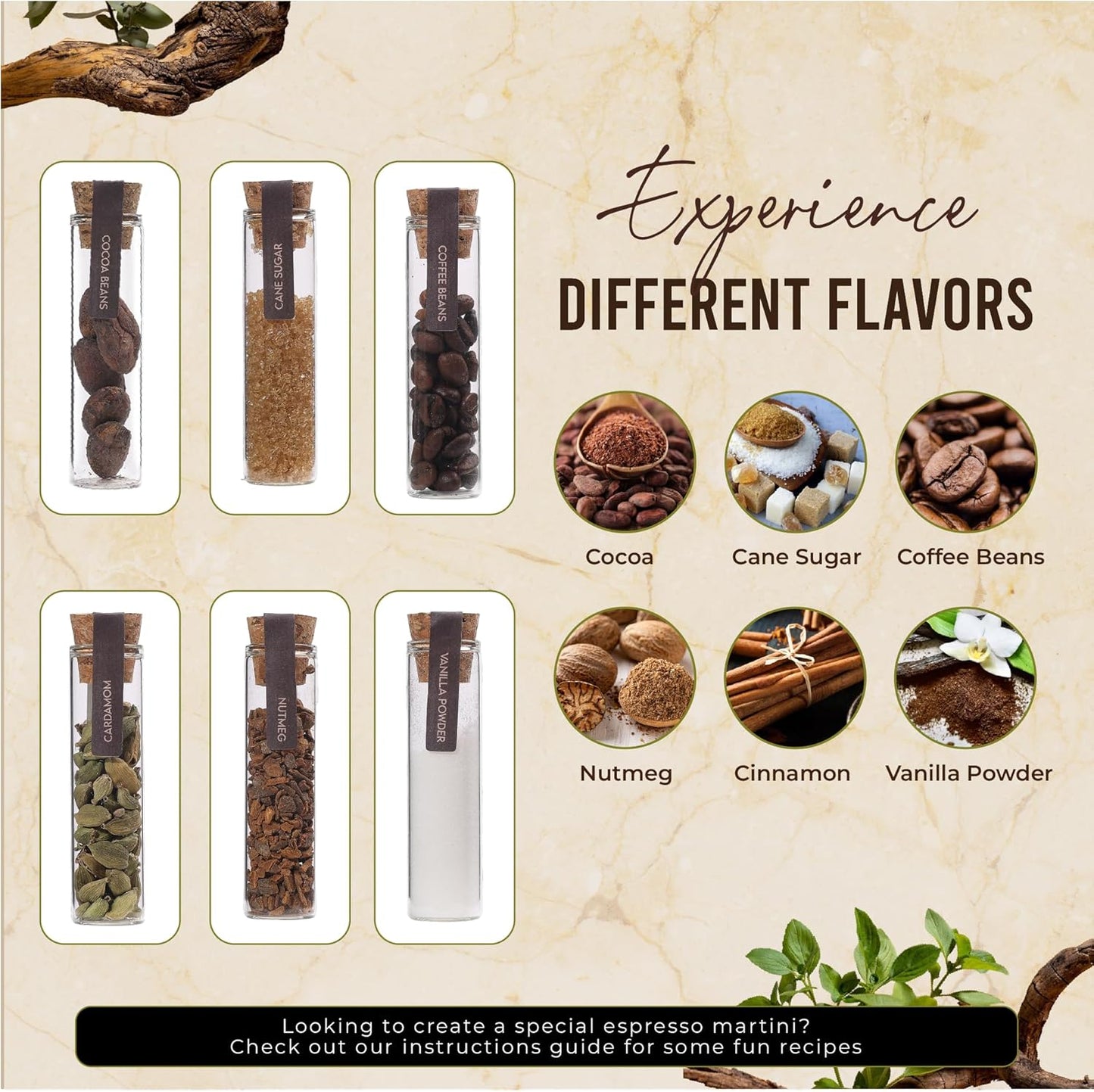 Espresso Martini Kit Gift Set– Complete Martini Maker Set with Espresso Mix, Party-Ready Accessories, and Elegant Decorations for Birthdays and Events, Birthday Gifts for Women