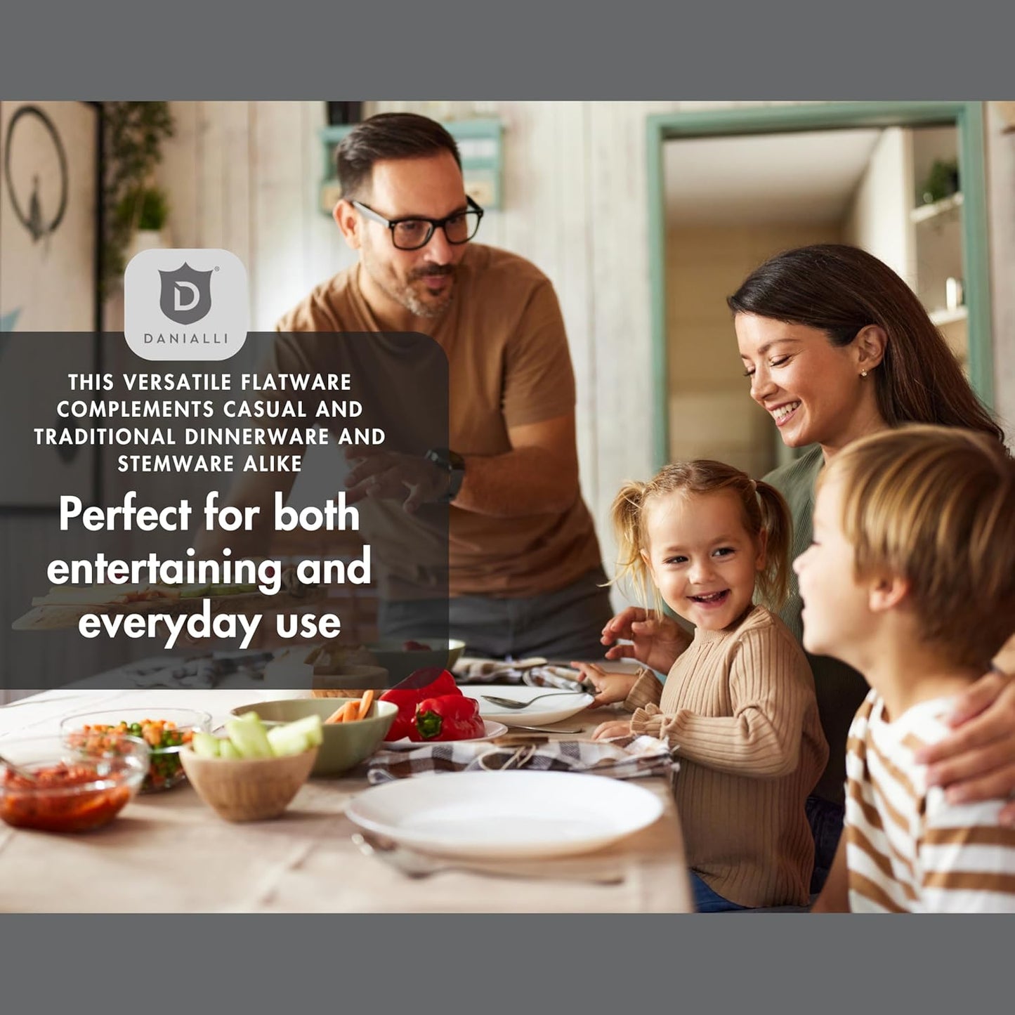 Hammered Silverware Set | Premium 18/10 Stainless Steel Flatware Service for 8 | Heavy-Duty & Dishwasher Safe | Built to Last (40-Piece, Marettimo Hammered)