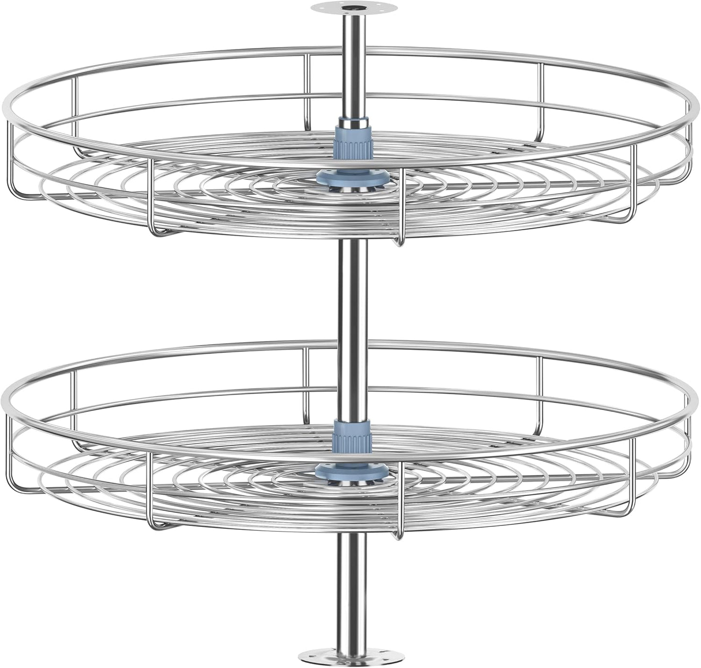 24" Lazy Susan Turntable for Cabinet - Corner Cabinet Organizer for Kitchen, Full Circle Corner Cabinet Lazy Susan Replacement Shelves Rotating Rack for Corner Base