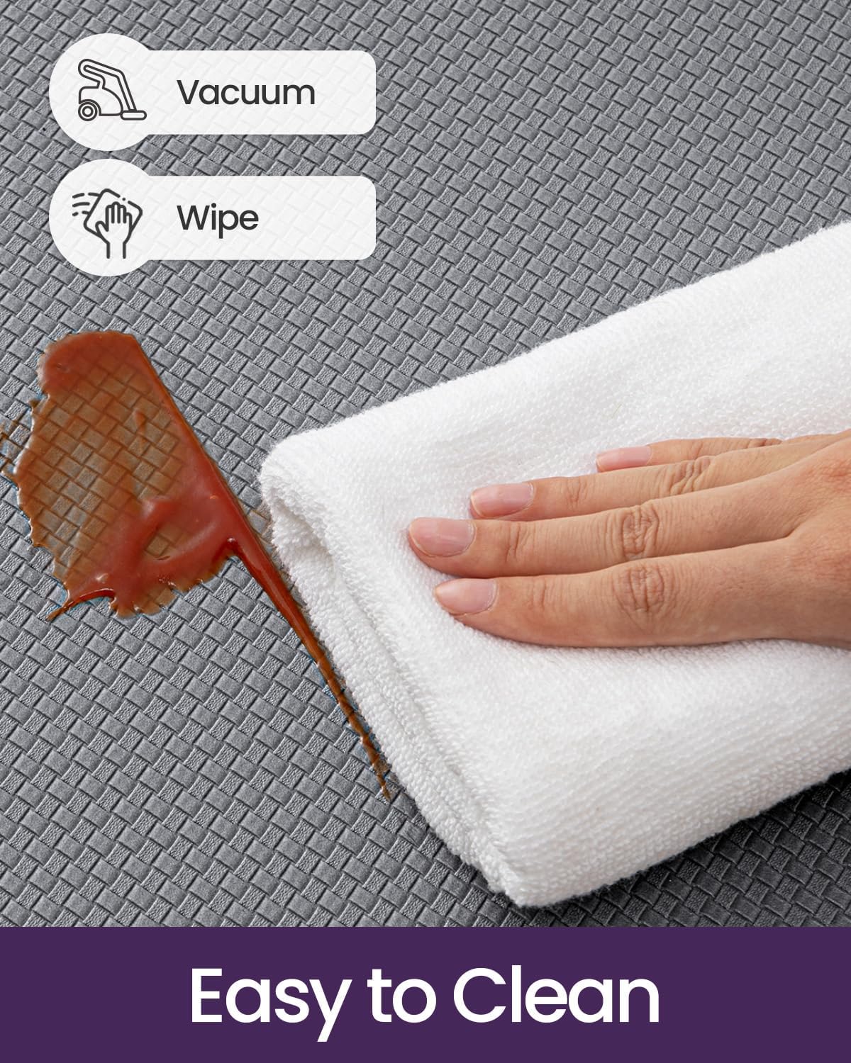 DEXI Kitchen Floor Mats Cushioned Anti Fatigue, 17x95, Long Standing Runner Rug Waterproof, Comfort Memory Foam Padded for Front Sink Laundry, Grey