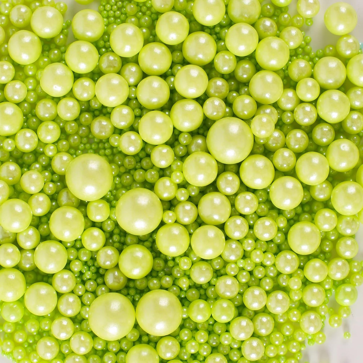 Kasvan Halloween Green Pearl Sugar Sprinkles - Edible Candy Pearls 130g/4.58 Oz, Mix Size, Baking Cake Decorations, Ice Cream Toppings and Cookie Decorating, Wedding Party Chirstmas Supplies