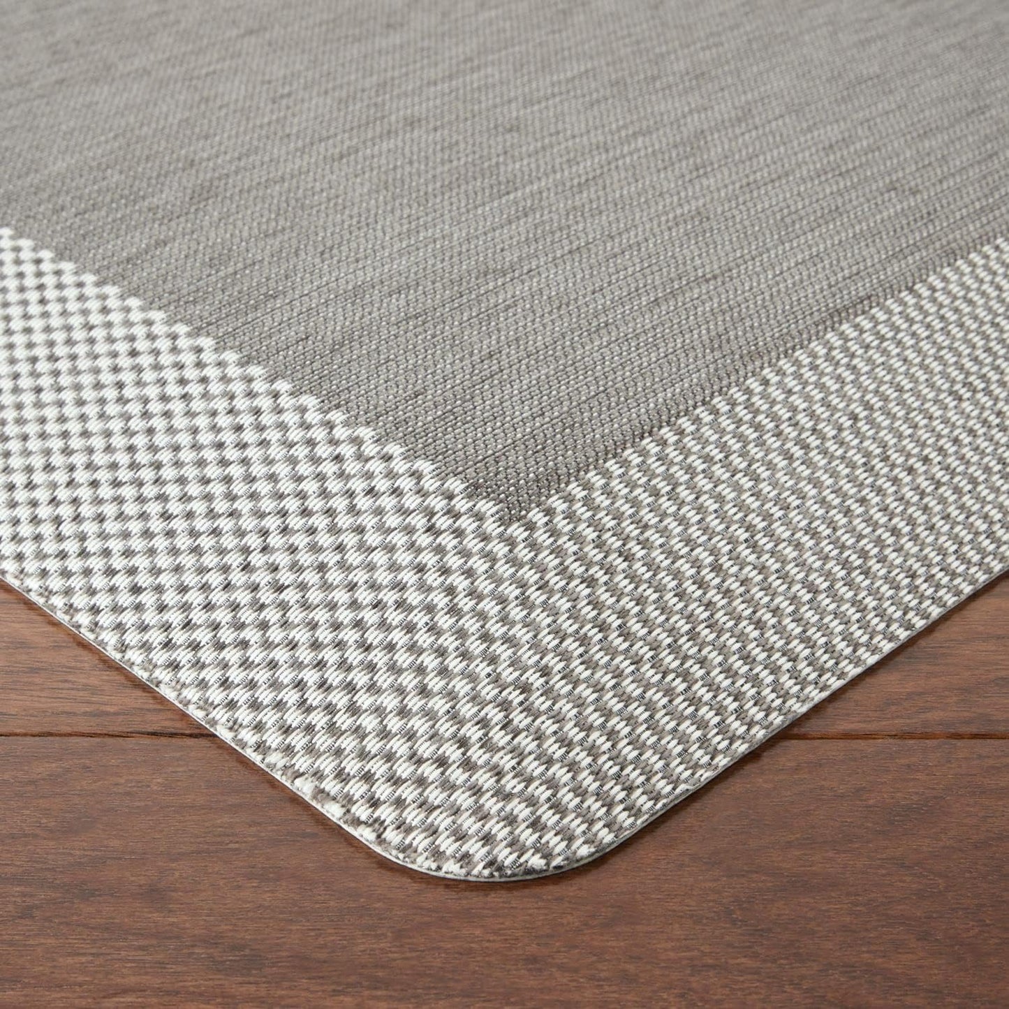 Martha Stewart Mira Modern Heathered Anti-Fatigue Air-Infused Kitchen Mat, Grey, 19.6"x32"