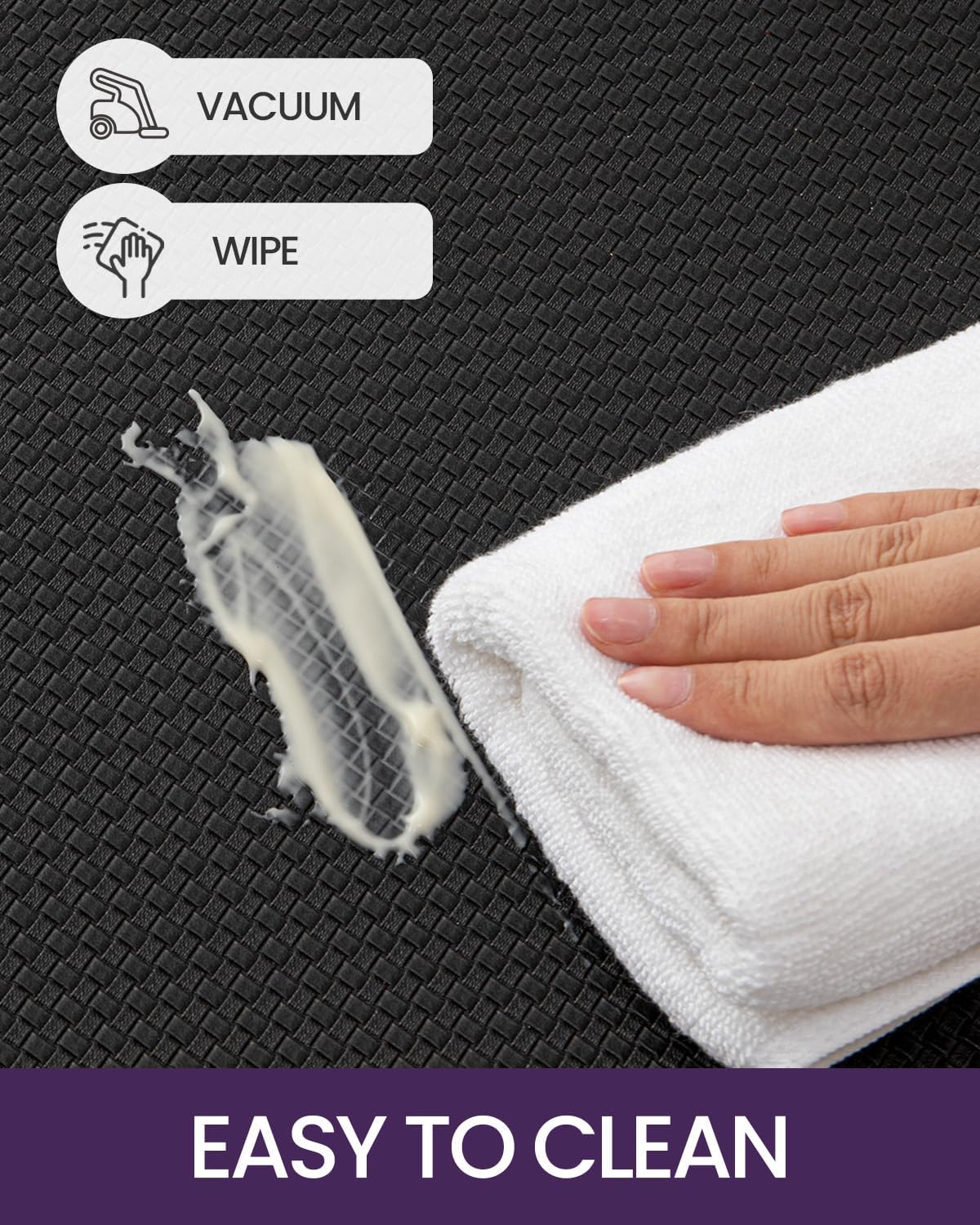 DEXI Kitchen Floor Mats Cushioned Anti Fatigue, 23x59, Large Wide Standing Runner Rug Waterproof, Comfort Memory Foam Padded for Front Sink Laundry, Black