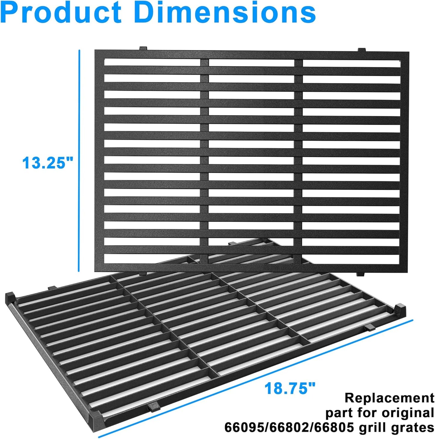 Cooking Grate for Weber Genesis II 300 Series Gas Grills Genesis II E-310 S-310 E-315 S-335 S-345 Genesis II SE-310/330/335 Genesis II LX E-340/ S-340, Replacement Parts for Weber 66095 66802 66805