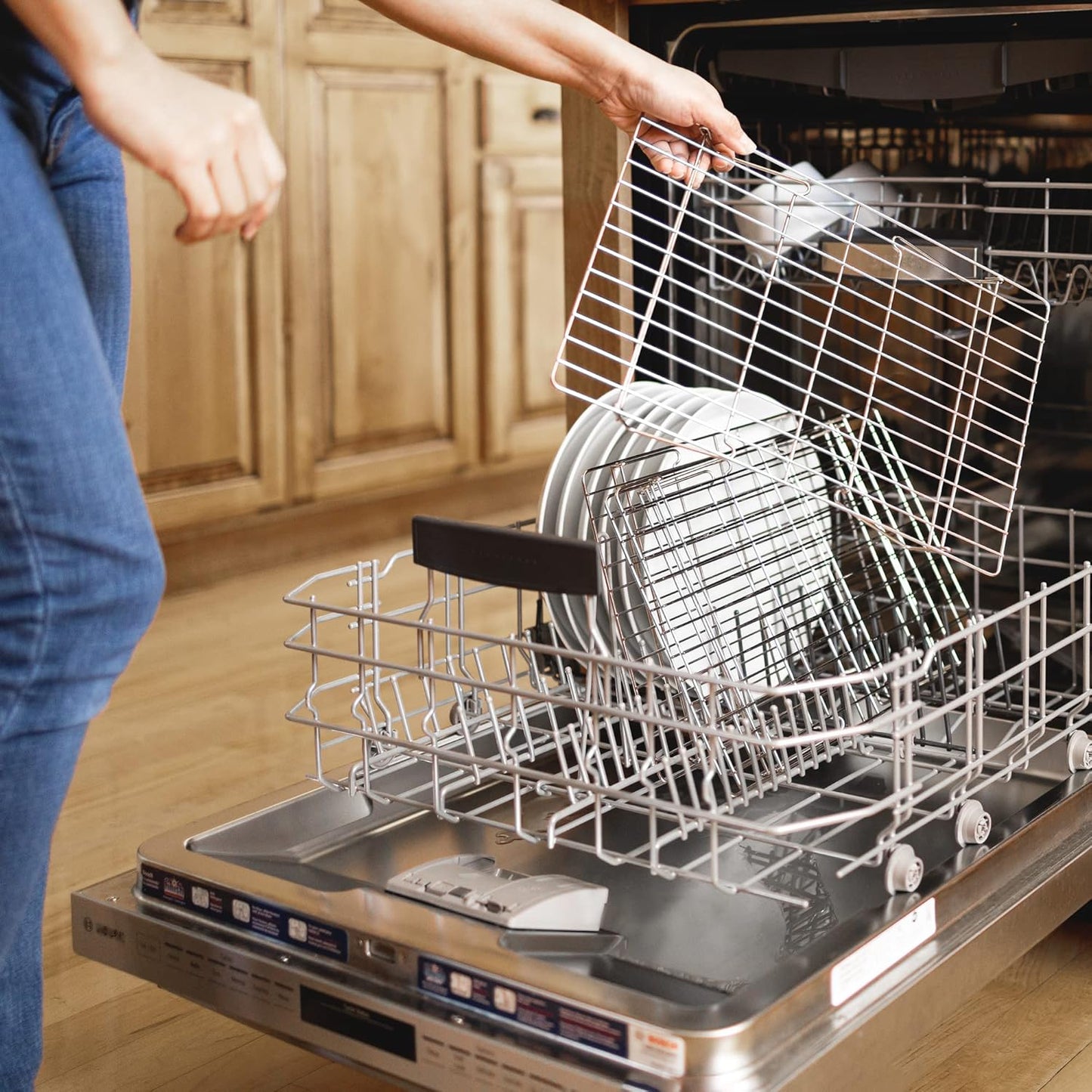 KITCHENATICS 4-Tier Stackable Cooling Racks for Baking, 100% Stainless Steel Wire Rack, Oven Safe Baking Rack, Oven Rack for Pizza, Cake, Bread, Cooling Rack for Cooking and Baking, Cookie Rack 15x10