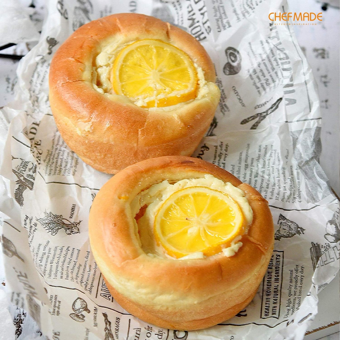 CHEFMADE Mini Cheese Cake Pan Set, 4-Inch 4Pcs Non-Stick Round Cake and Loaf Bakeware for Oven and Instant Pot Baking (Champagne Gold)