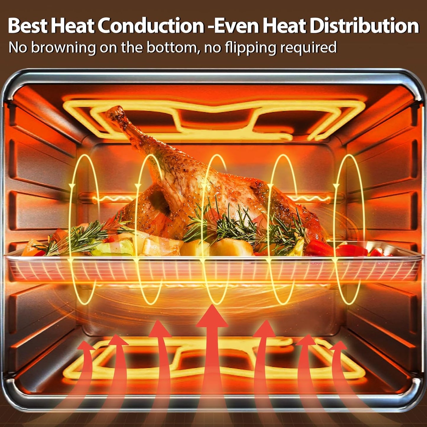 Stainless Steel Cookie Sheets, Baking Sheet Pan Set of 3, Non Stick and Heavy Duty and Easy Clean, 9/12/16 Inch