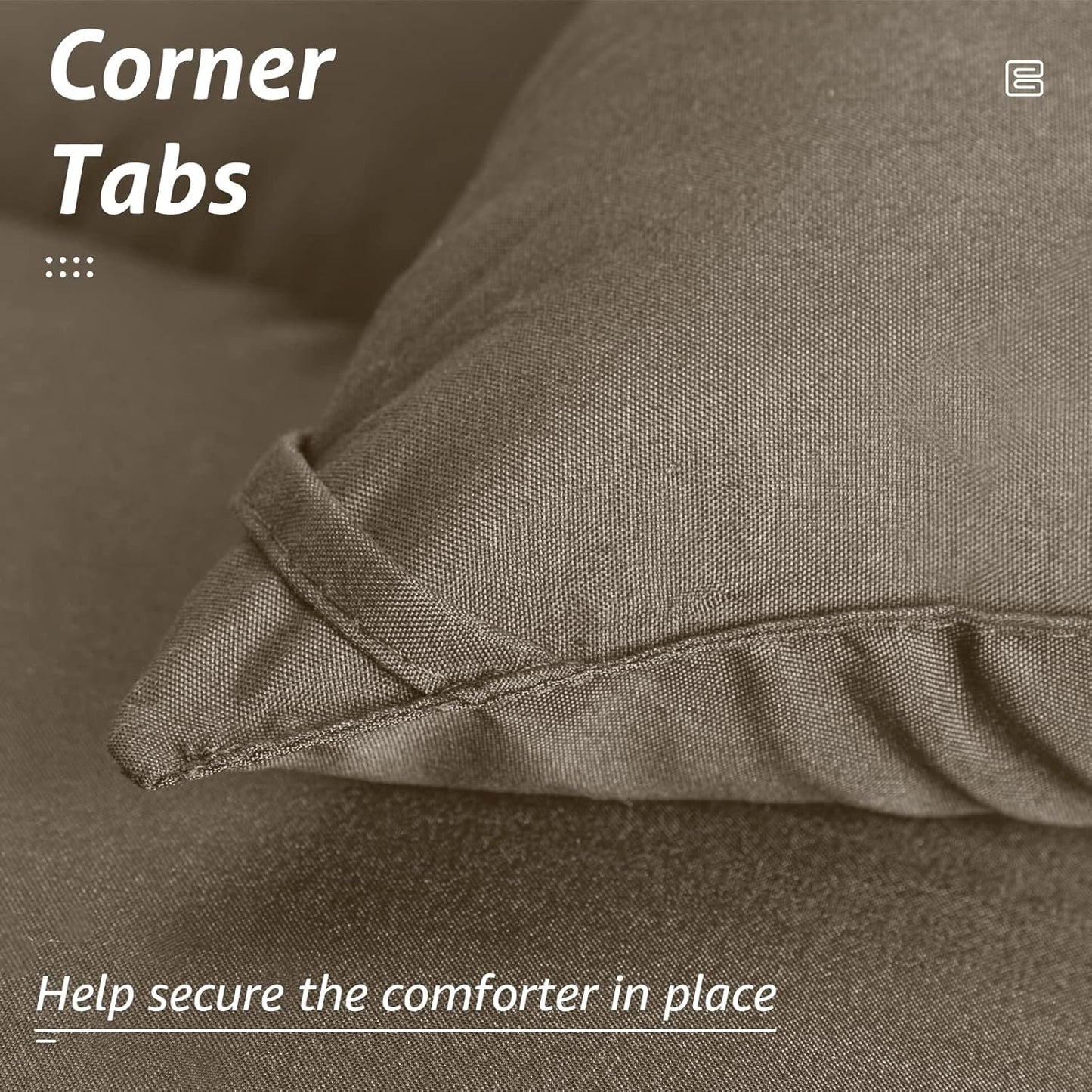 HYLEORY All Season California King Size Bed Comforter - Cooling Down Alternative Quilted Duvet Insert with Corner Tabs - Winter Warm - Machine Washable - Taupe,Cal King(96*104)