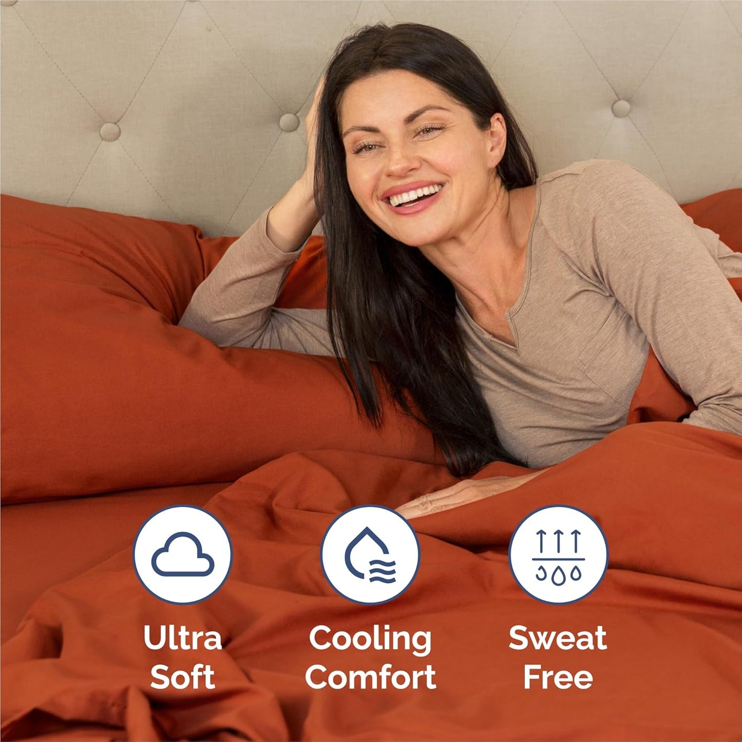 King Size 4 Piece Sheet Set - Comfy Breathable & Cooling Bed Sheets Set - Hotel Luxury Bedding for Women, Men, Kids & Teens - Deep Pockets, Easy-Fit, Super Soft & Wrinkle Free - Oeko-Tex - Terracotta