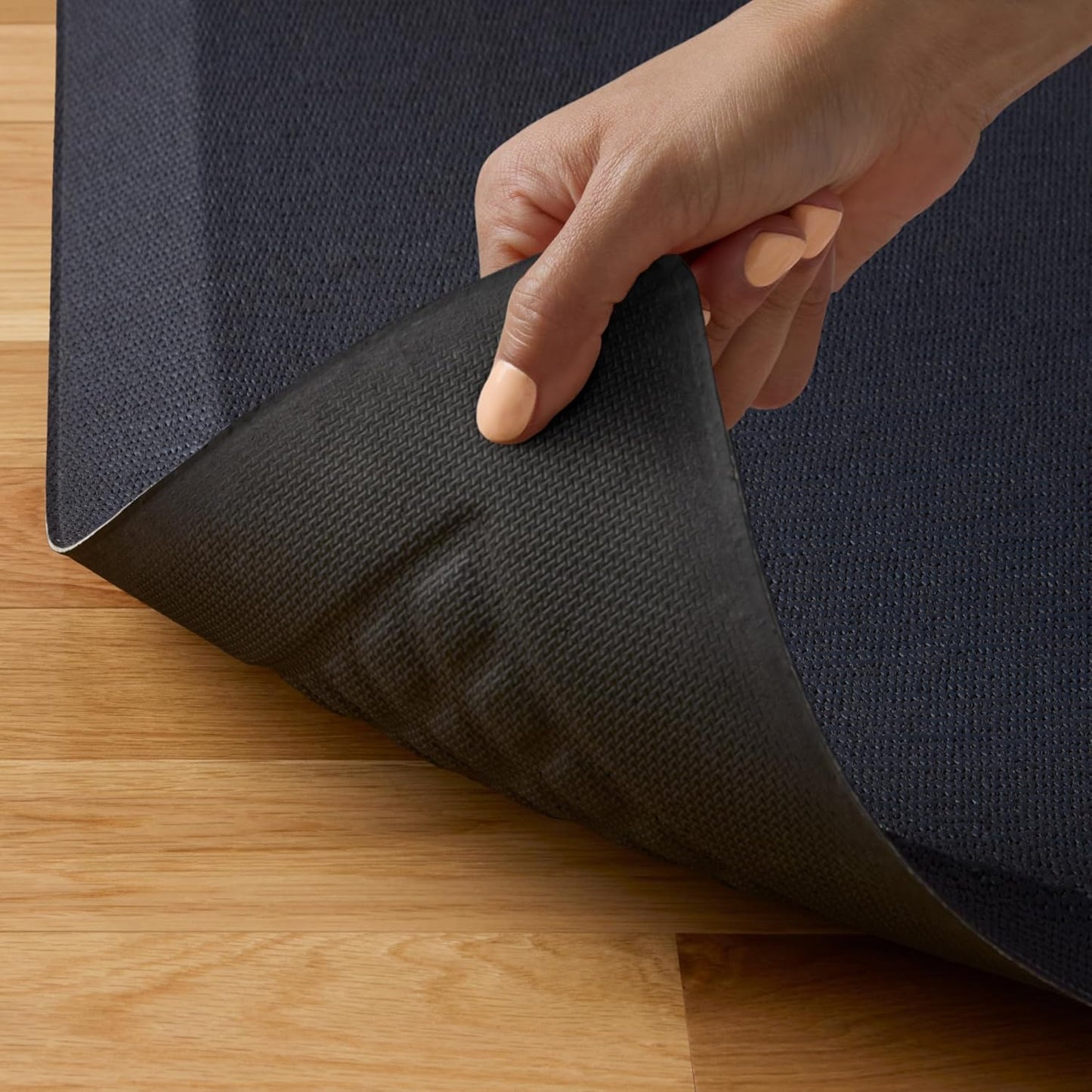 KitchenAid Gourmet Series Kitchen Comfort Gel Mat, Solid Basketweave, Ink Blue, 20"x39"