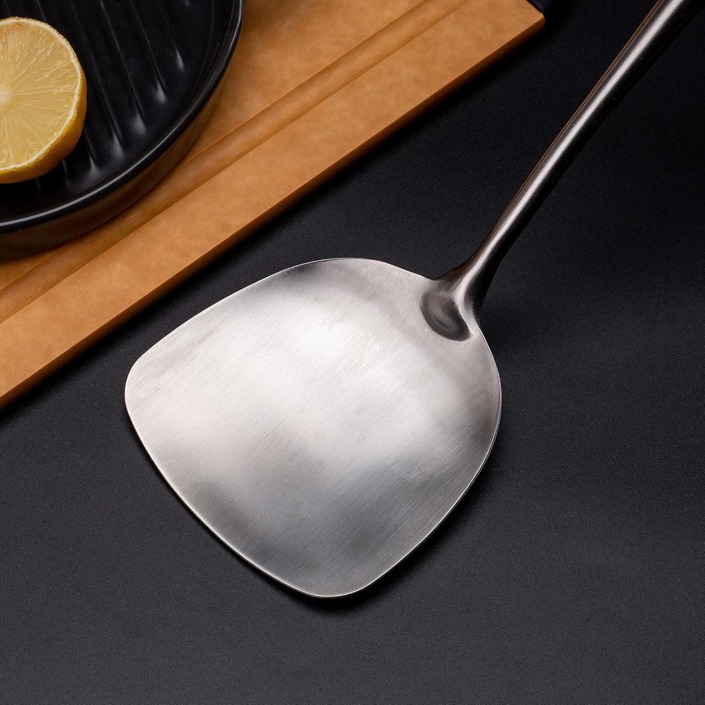 FJNATINH Wok Spatula - 17 Inch Stainless Steel Wok Turner for Cast Iron Skillet