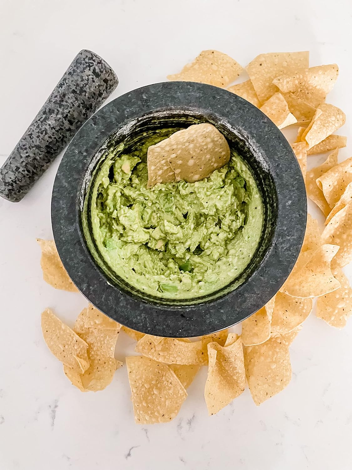 Cilio by Frieling Goliath Natural Granite Mortar and Pestle Set, Grinder for Spices and Seeds, 5 Inches Tall