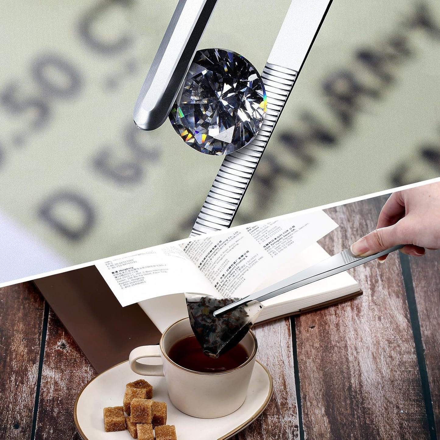 Yaomiao 4 Packs 12 Inch Bar Tweezers Silver Long Garnish Tongs Stainless Steel Kitchen Cooking Tongs Tweezers for Food Cocktail Korean BBQ Bartender Chef, Multi-use