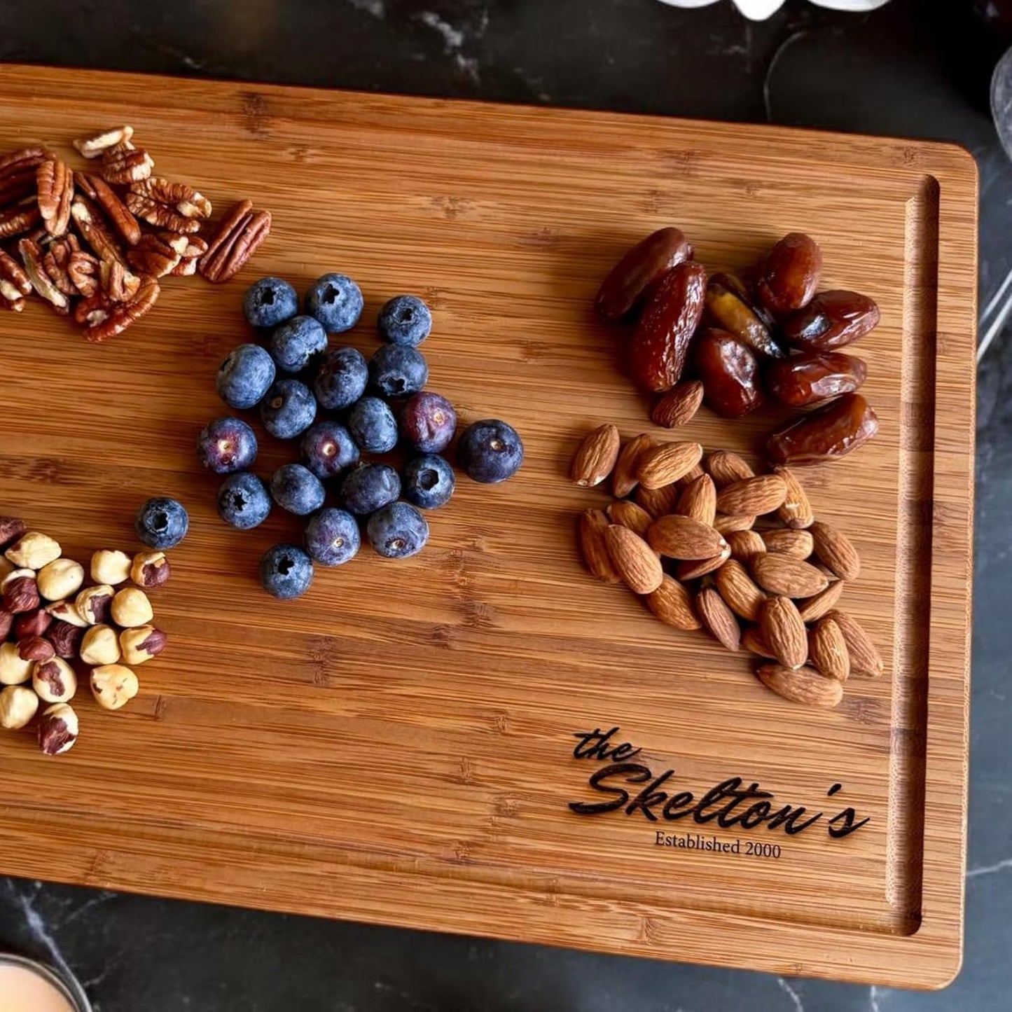 Handmade Personalized Cutting Board - Unique Wedding, New Home, and Bridal Shower Gifts - Christmas Gifts - Engraved Charcuterie Boards - Bamboo Cheese Board