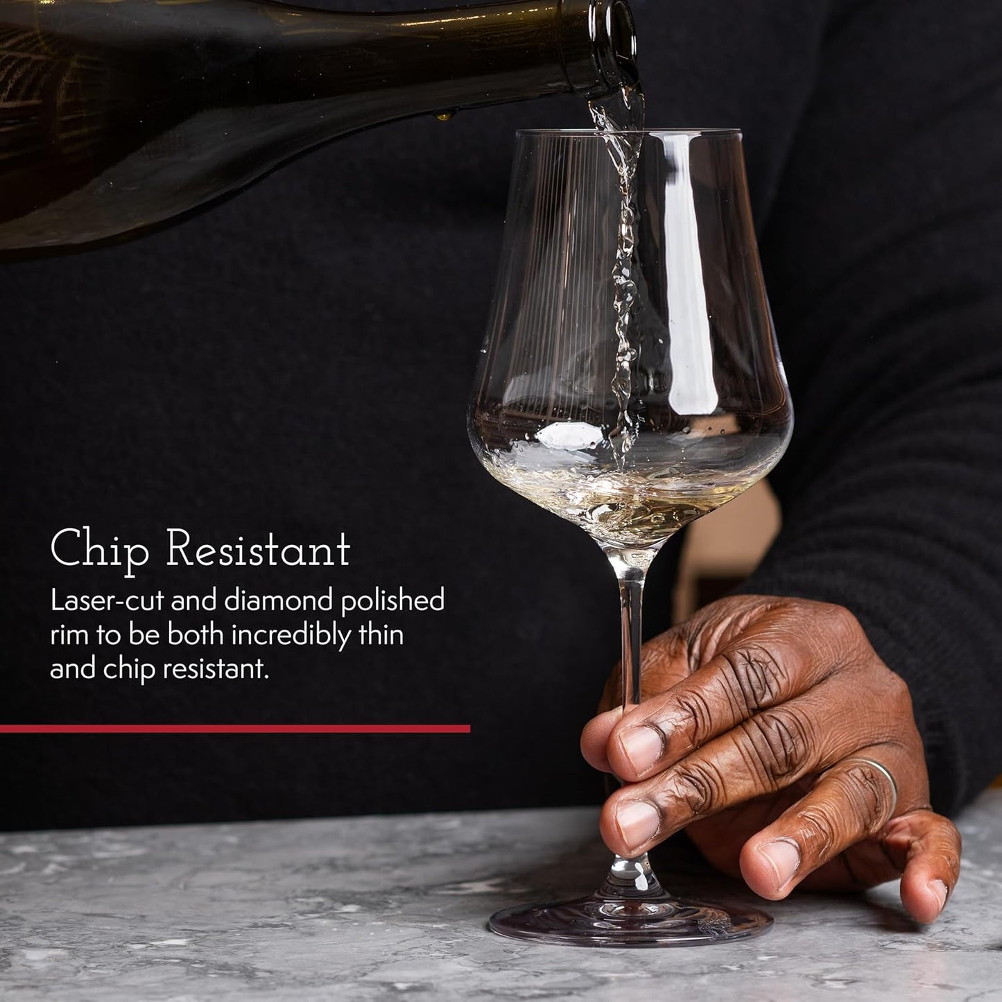 Gabriel-Glas StandArt Crystal Wine Glasses, Set of 4 with Gift Boxes - Premium, Universal Wine Glass for Red and White Wine - Dishwasher Safe, Lead-Free, 16 oz.