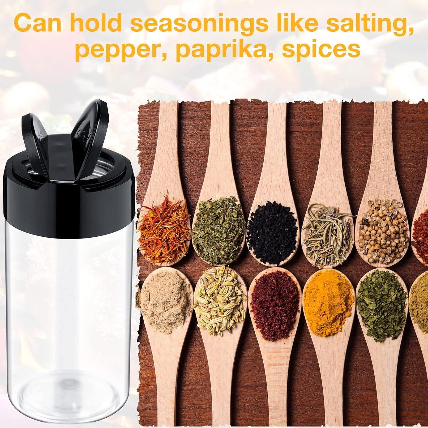 30 Pack 8.7 oz Plastic Spice Jars with Shaker Lids Clear Seasoning Containers Spice Bottles for Kitchen Storing Herbs Seasoning Powders