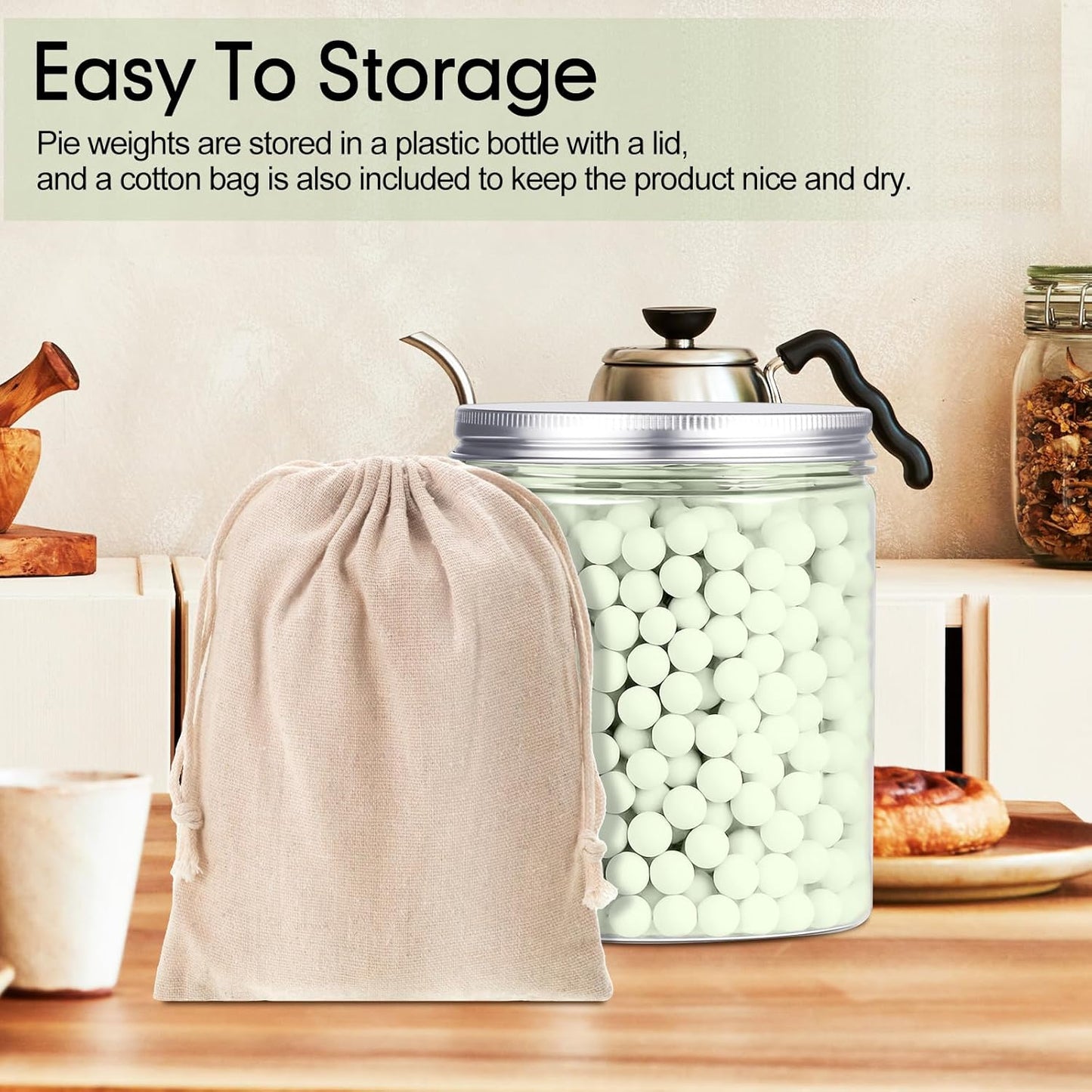 1 Pack Light Green 2 lb Pie Weights for Baking Crust Ceramic Weights Blind Baking Beads with 50 Pcs Disposable Parchment Paper Pie Liner Fit 8,9,10 Inch Dish