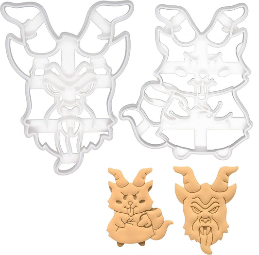 Set of 2 Krampus cookie cutters, 2 pieces - Bakerlogy