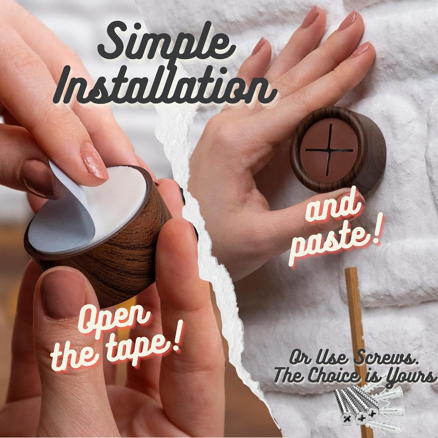 HEFA Towel Holder, Towel Hooks, Dish Towel Holder, Kitchen Organization, Bathroom Accesories, Kitchen Towel Hook, Kitchen Towel Holder, Hand Towel Holder, Kitchen Gadgets 4 Pack, Mahogany Brown